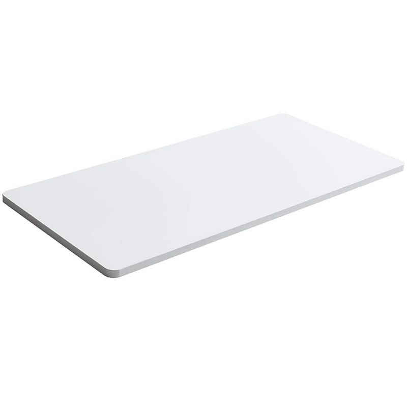 Balderia Schreibtischplatte, Schreibtischplatte - Arbeitsplatte für Heim & Büro - Bürotischplatte mit hoher Kratzfestigkeit - 120 x 60 cm, Weiß