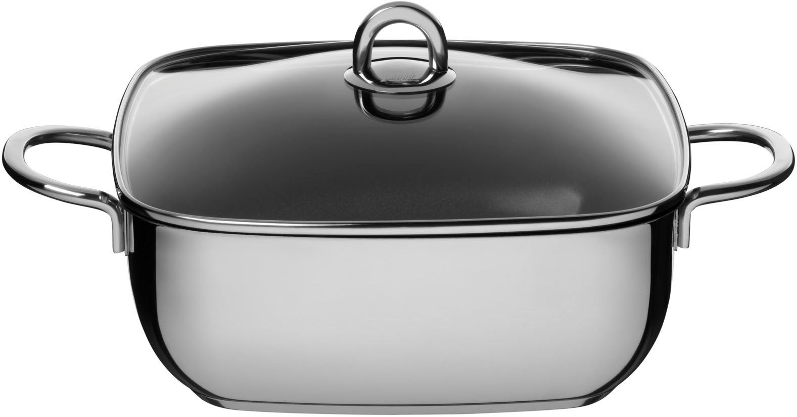 Silit Schmortopf Studio, beschichteter Bräter Induktion, Cromargan® Edelstahl Rostfrei 18/10, backofengeeignet bis 180°C, für alle gängigen Herdarten geeignet