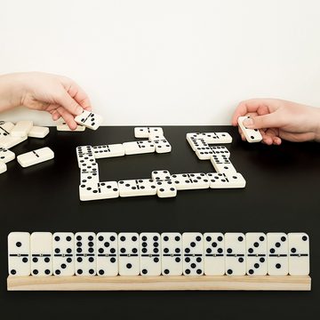 Belle Vous Greifling Holzständer für Domino Spiel, 4 Stück, 33,6 x 2,8 x 4,7cm (1-tlg), Domino Holz Ständer 4 Stück 33,6 x 2,8 x 4,7cm