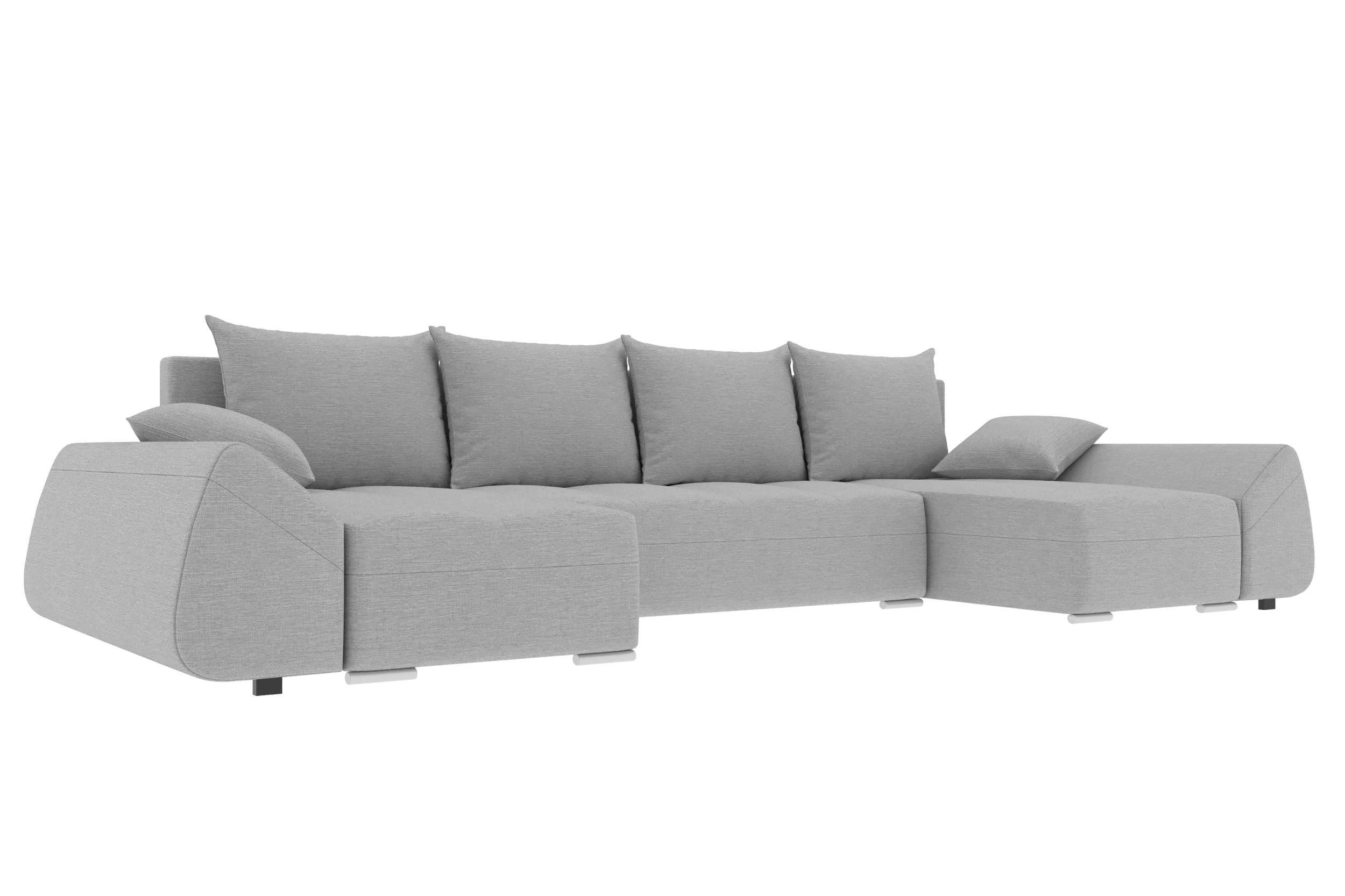 Sitzkomfort, Modern Design Wohnlandschaft Madeira, Eckcouch, U-Form, Sofa, Bettfunktion, Stylefy mit mit Bettkasten,