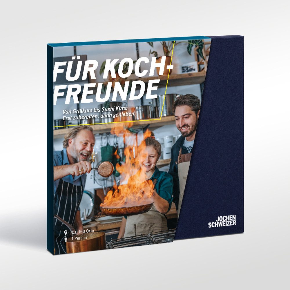Jochen Schweizer Erlebnisgutschein Geschenkbox für Kochfreunde, Koch-Freude für Koch-Freunde