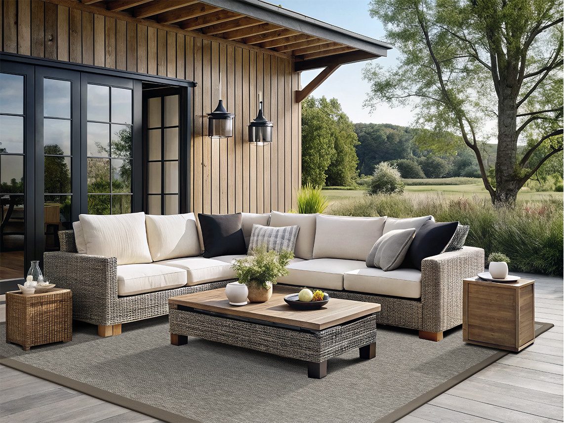 Dekowe Teppichboden Naturino RipsS2 Spezial, rechteckig, Höhe: 8 mm, Flachgewebe, meliert, Sisal-Optik, In- und Outdoor geeignet