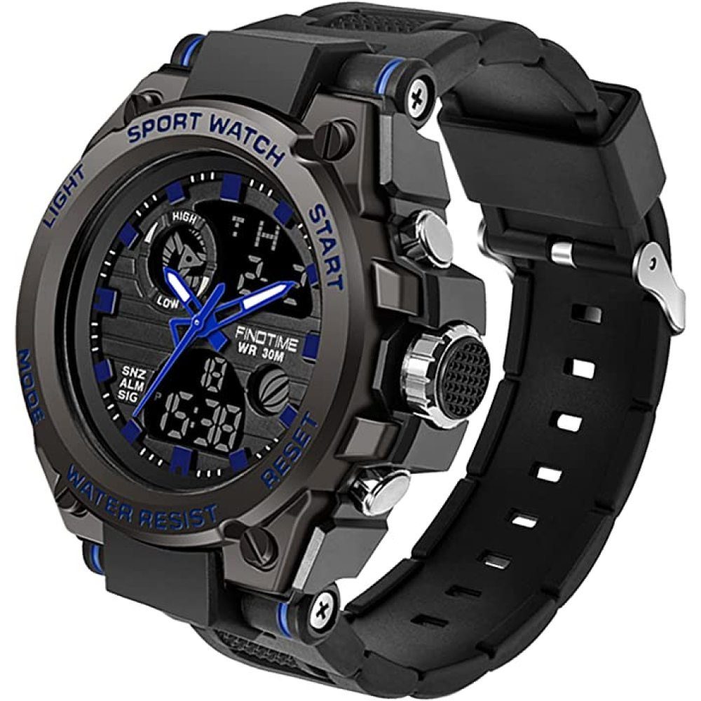 GelldG Digitaluhr Herren Uhren Sport Militär Große Armbanduhr Outdoor  Digitaluhren