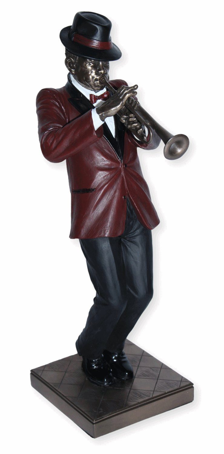 Parastone Dekofigur Deko Figur Jazz Band Trompeter H 30 cm Jazz Musiker mit Trompete
