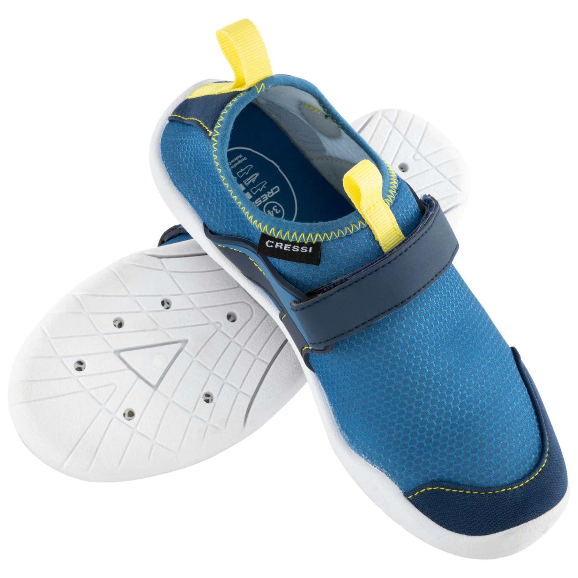 Cressi Lunar Aqua Shoes blu/lime Badeschuh