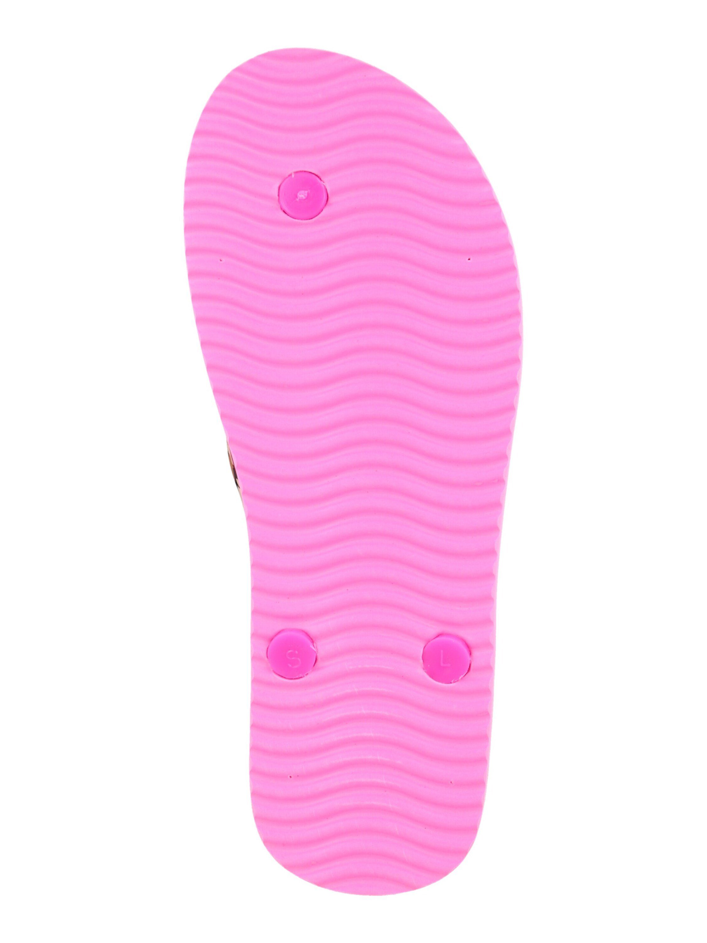 Flop (1-tlg) Easy pink Leo neon Zehentrenner Flip