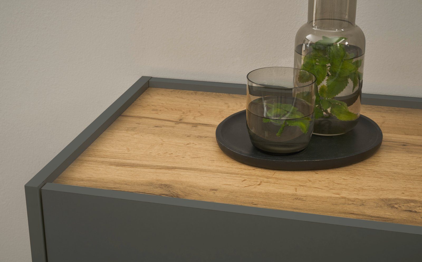 Furn.Design Container Center (Büroregal in grau matt mit Wotan Eiche, 40 x 70 cm) Schreibtischhöhe – Bild 4 von 5