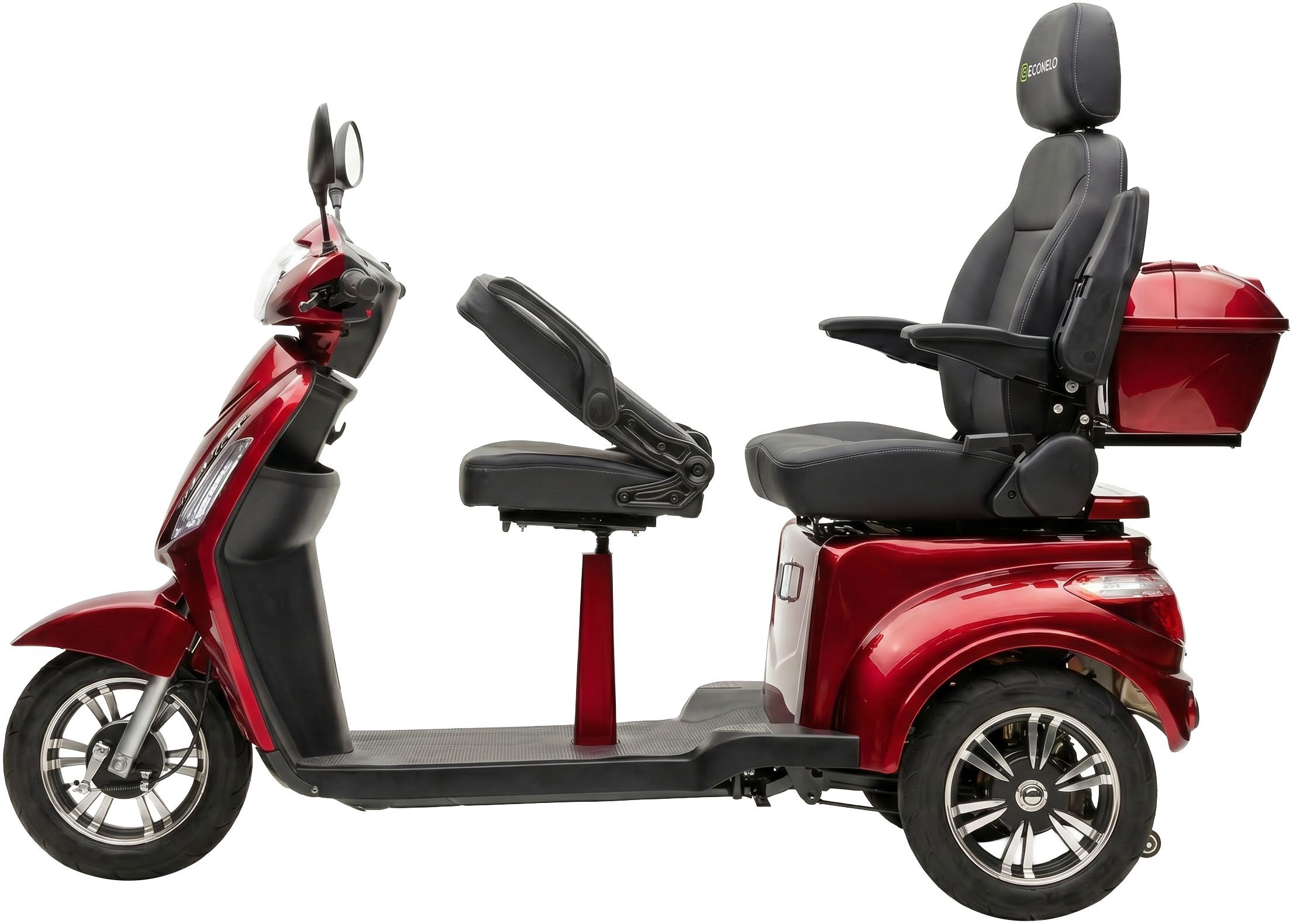 ECONELO Elektromobil, 1000 W, 25 km/h, Sicherheitsrollen gegen Kippen, 3 Geschwindigkeitsstufen