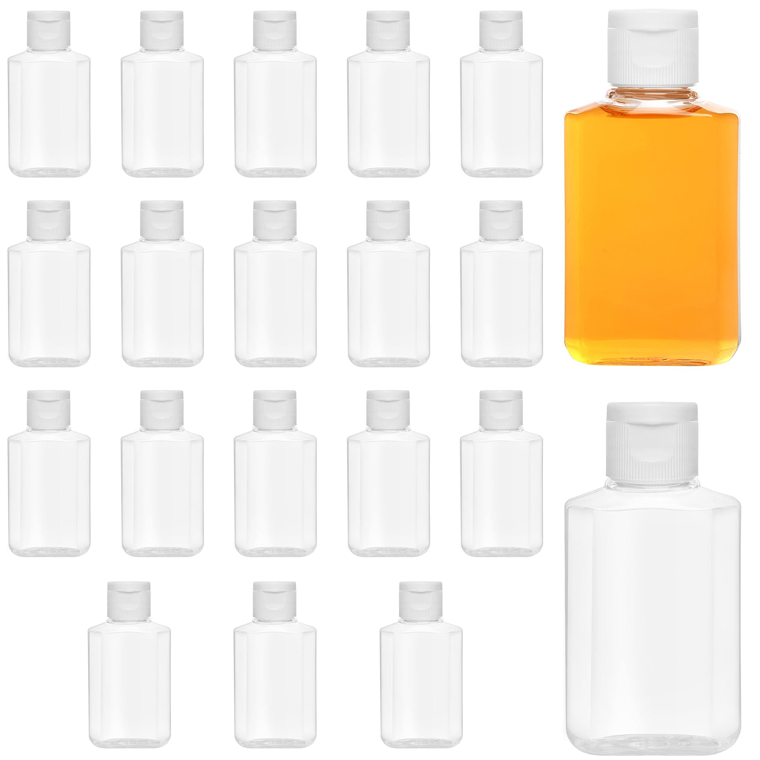 Belle Vous Flachmann Reise Kosmetikflaschen (20 Stück) - 60ml, Travel Cosmetics Bottles (20 pcs) - 60ml