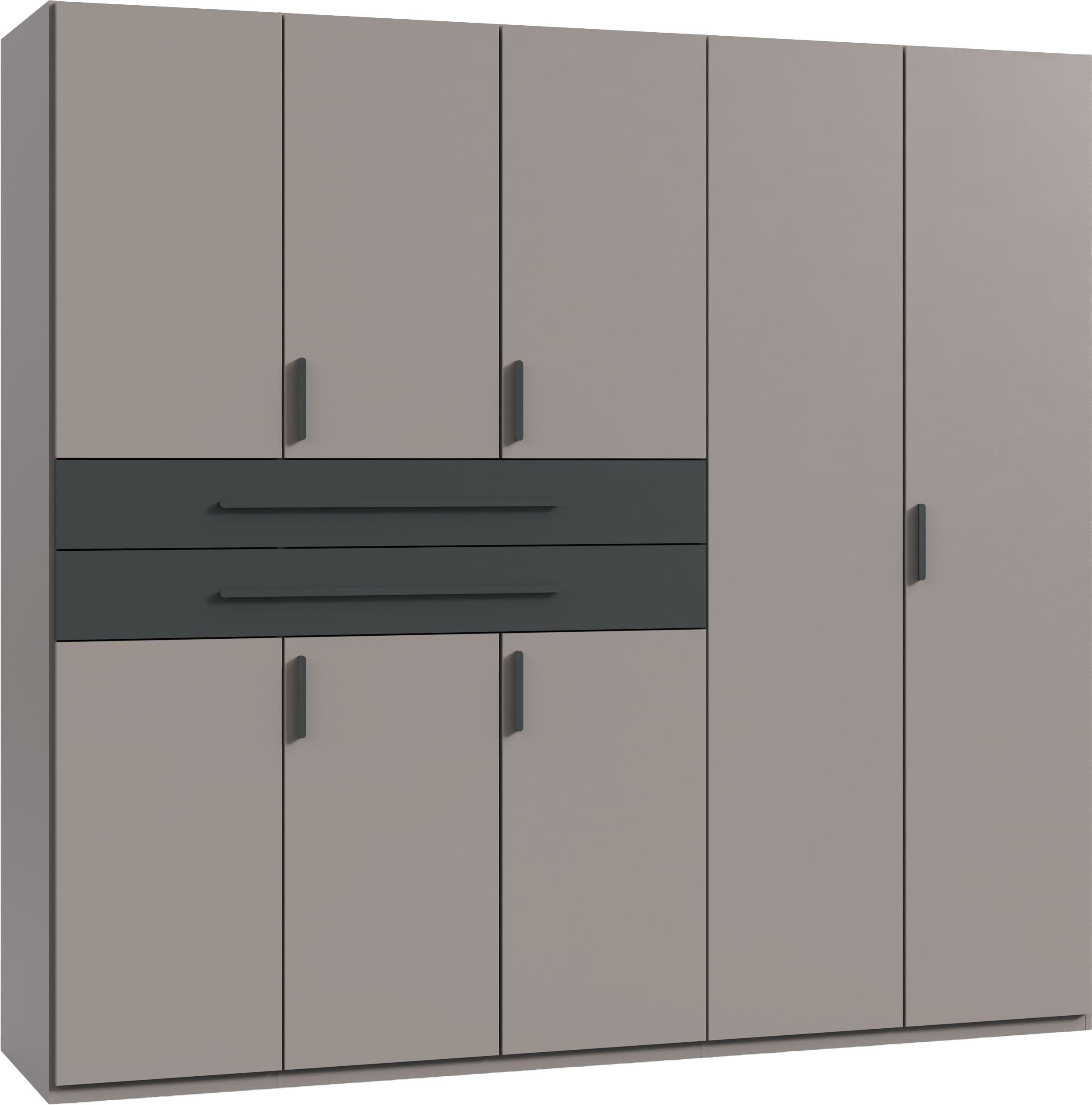 Wimex Drehtürenschrank Digit Kleiderschrank wahlweise mit oder ohne Spiegel (Schlafzimmer Schrank Bestseller im modernem Design) erhältlich in den Breiten 225cm oder 270cm (mit 8 oder 10 Türen)