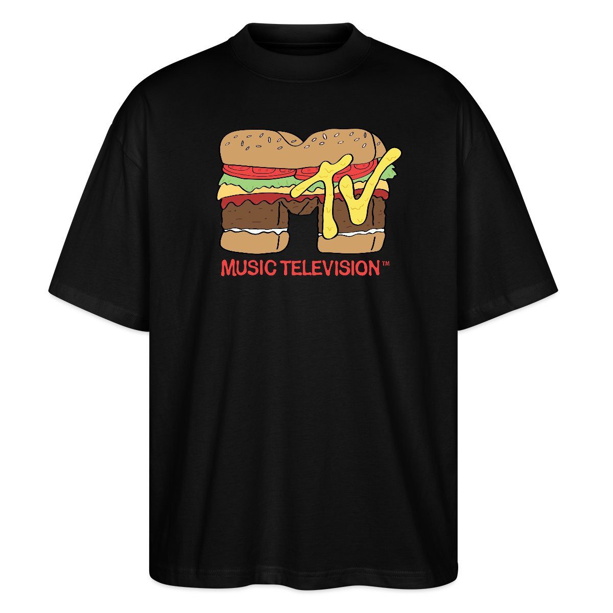 T-Shirt MTV Music Television Burger-Logo Oversize Unisex T-Shirt