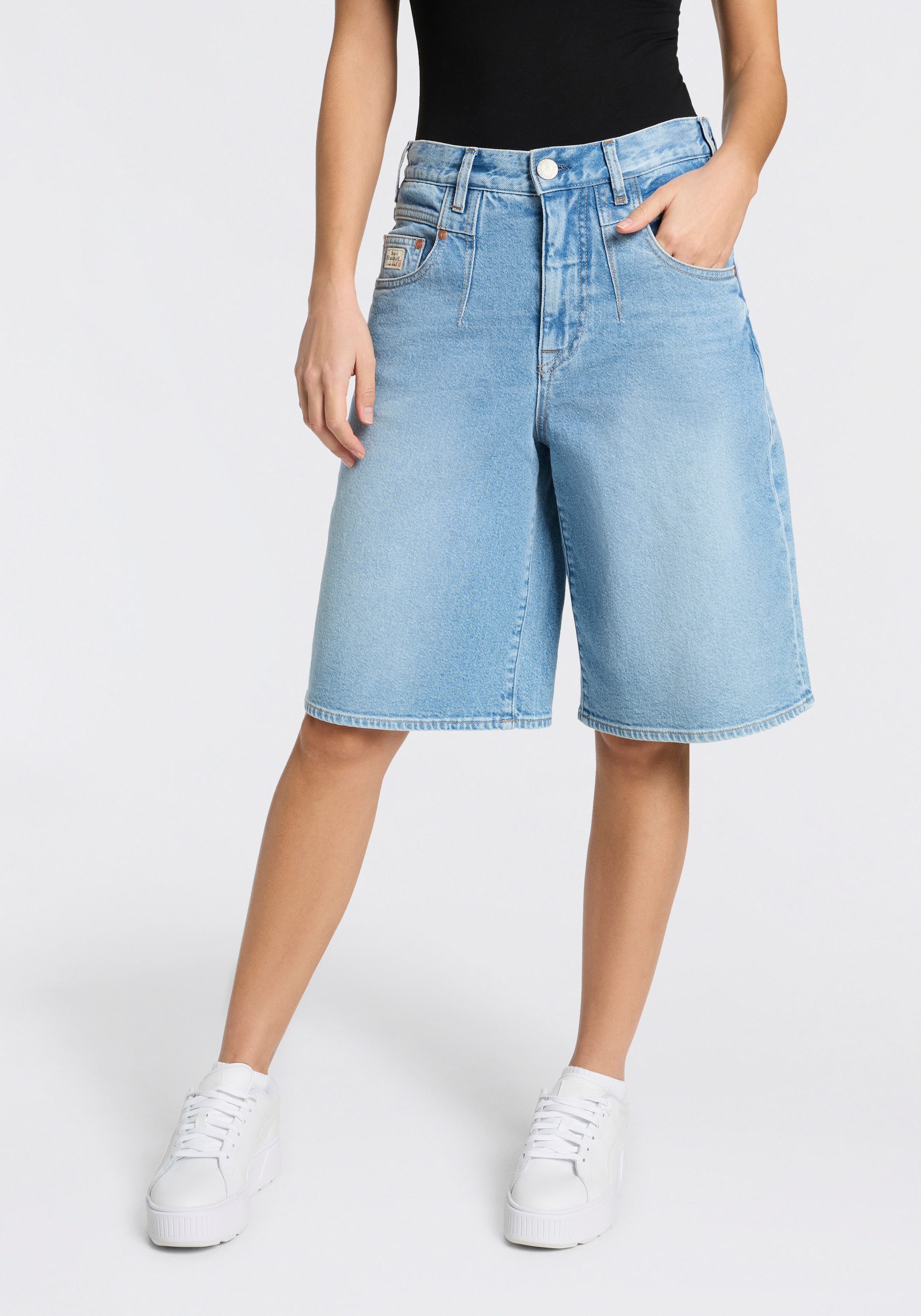Herrlicher Jeansbermudas Brooke Bermuda Denim mit weitem Bein günstig online kaufen