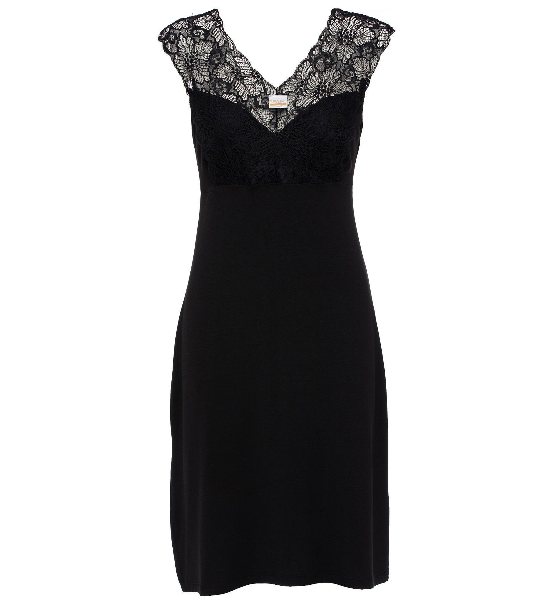 Pure Shape Nachthemd Sleepwear elastisch mit Spitzenapplikation günstig online kaufen