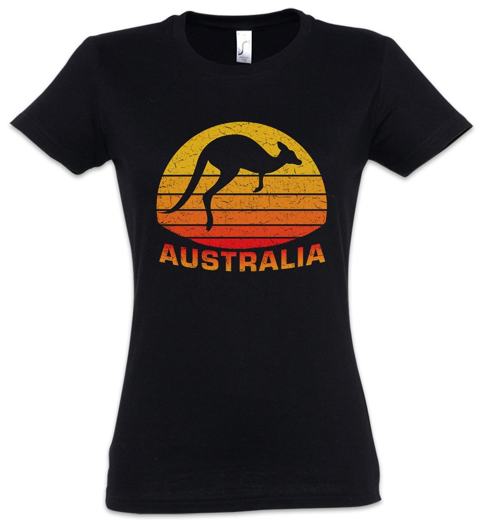 Urban Backwoods Print-Shirt Kangaroo Australia Damen T-Shirt Australien Down Under Sydney Outback (1-tlg) Backpacker Känguru Tasmanien