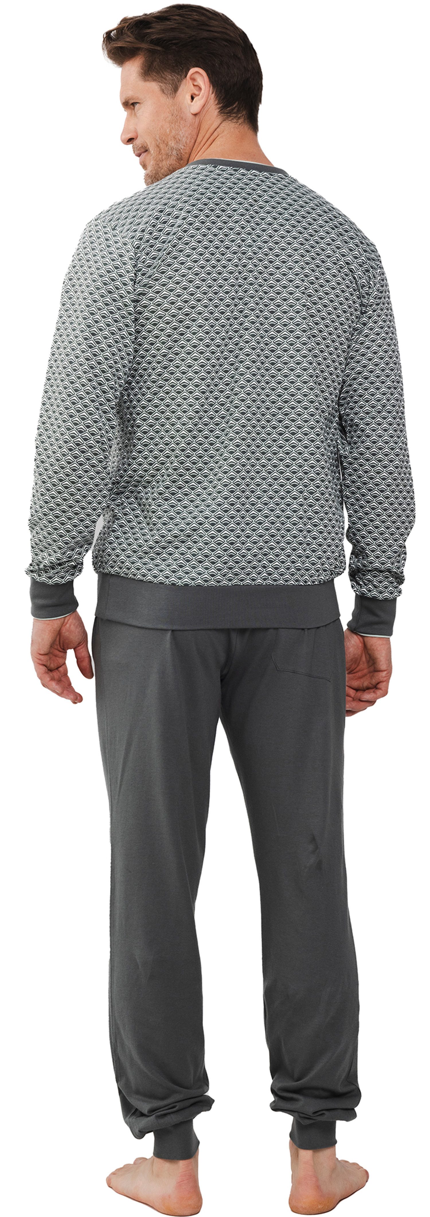 Pastunette Schlafanzug Herren Pyjama lang (2 tlg) Baumwolle günstig online kaufen