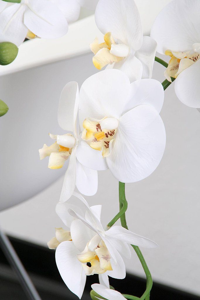 Orchidee Weiße Kunstpflanze Dekoration Levandeo®, Pflanze 72cm Kunstblume Kunstpflanze,