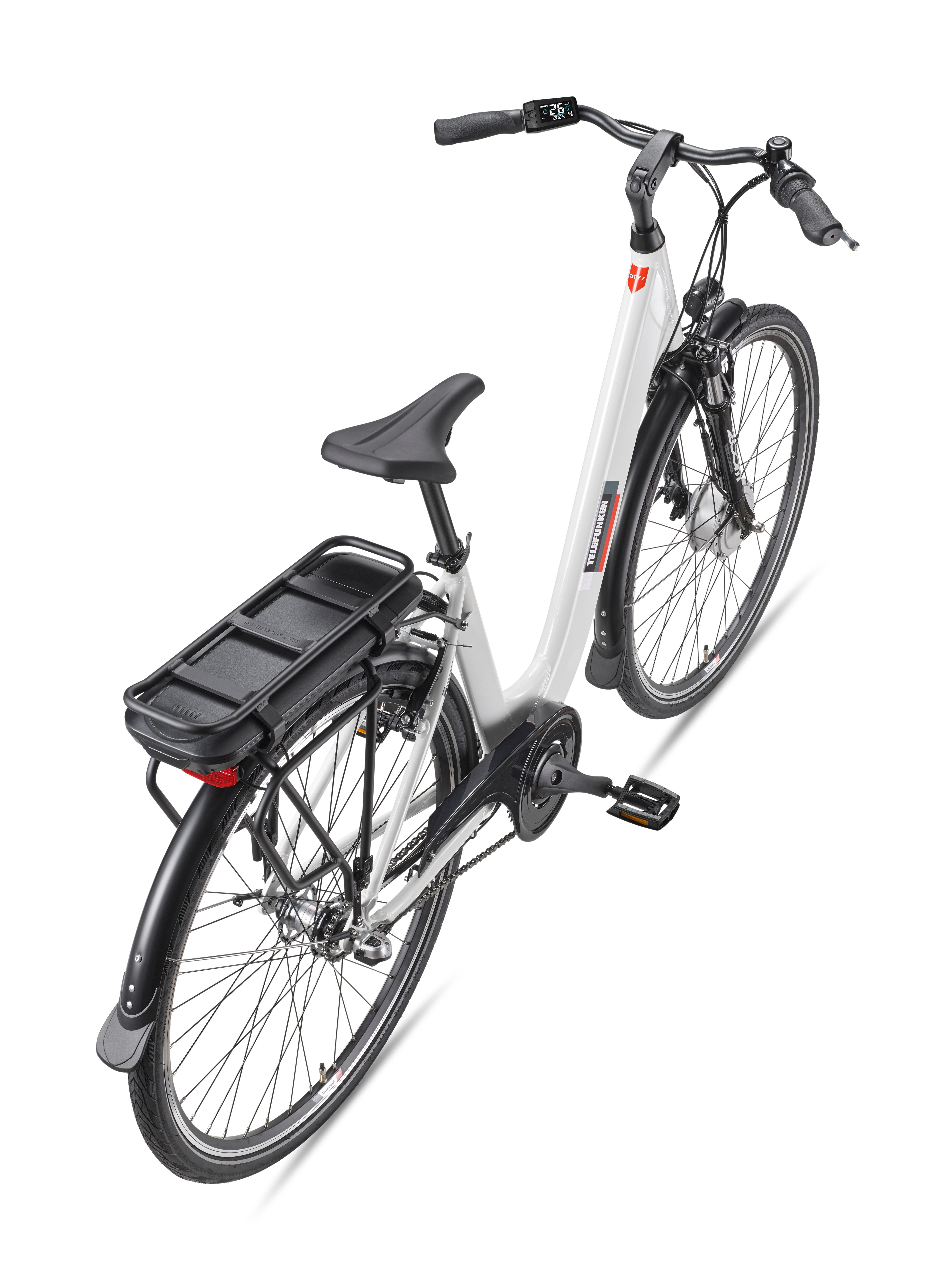 Telefunken E-Bike Cityrad Multitalent RC836, 3 Gang Shimano Shimano Nexus Schaltwerk, Nabenschaltung, Frontmotor, 474 Wh, tiefer Einstieg, 28 Zoll, Pedelec, Elektrofahrrad für Damen u. Herren