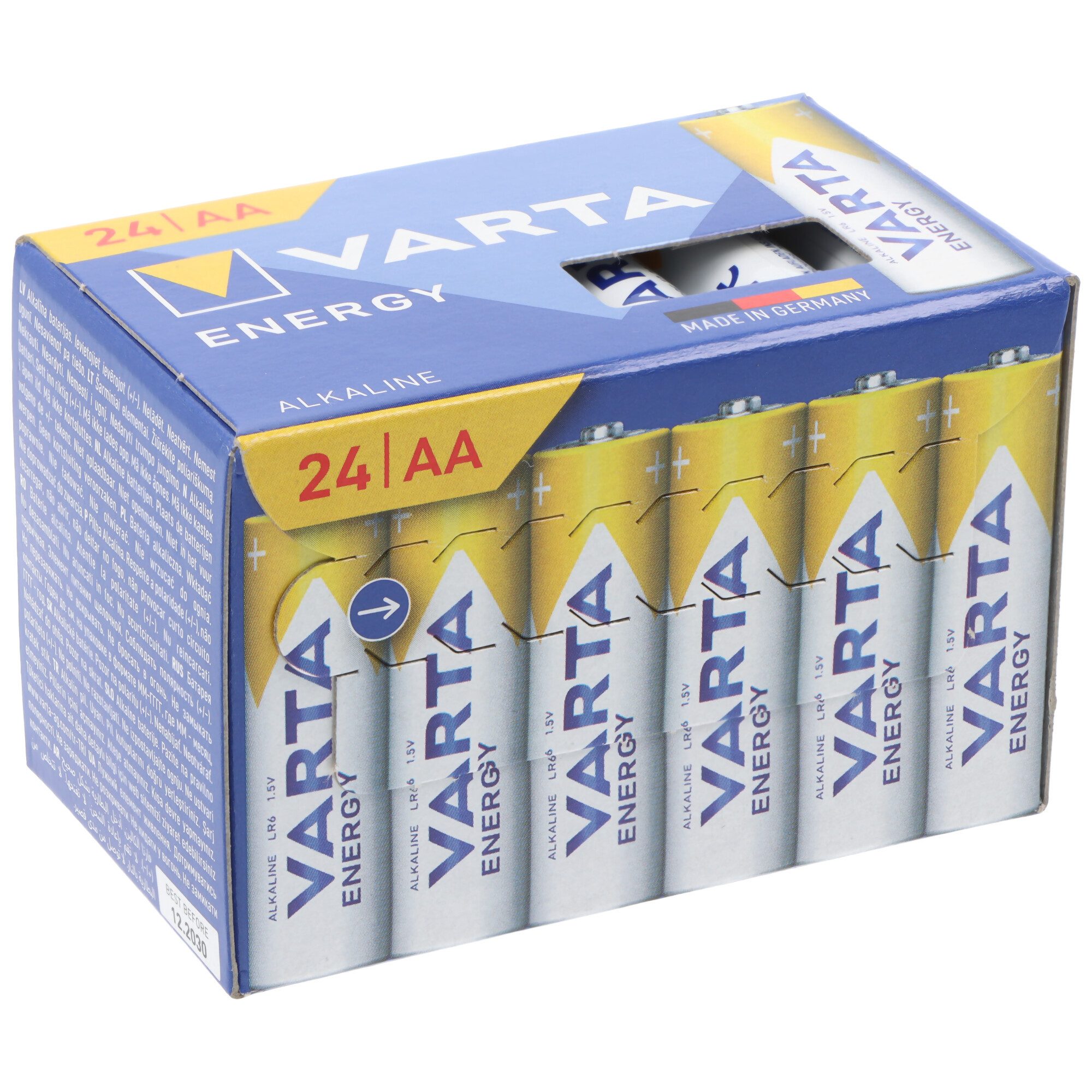 VARTA 24 Stück Varta AA Mignon LR6 Batterie inklusive kostenloser Aufbewahr Batterie, (1,5 V)