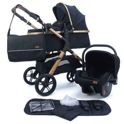 Pixini Kombi-Kinderwagen Pixini Nelio Коляски 3in1 Set, Sonnenverdeck