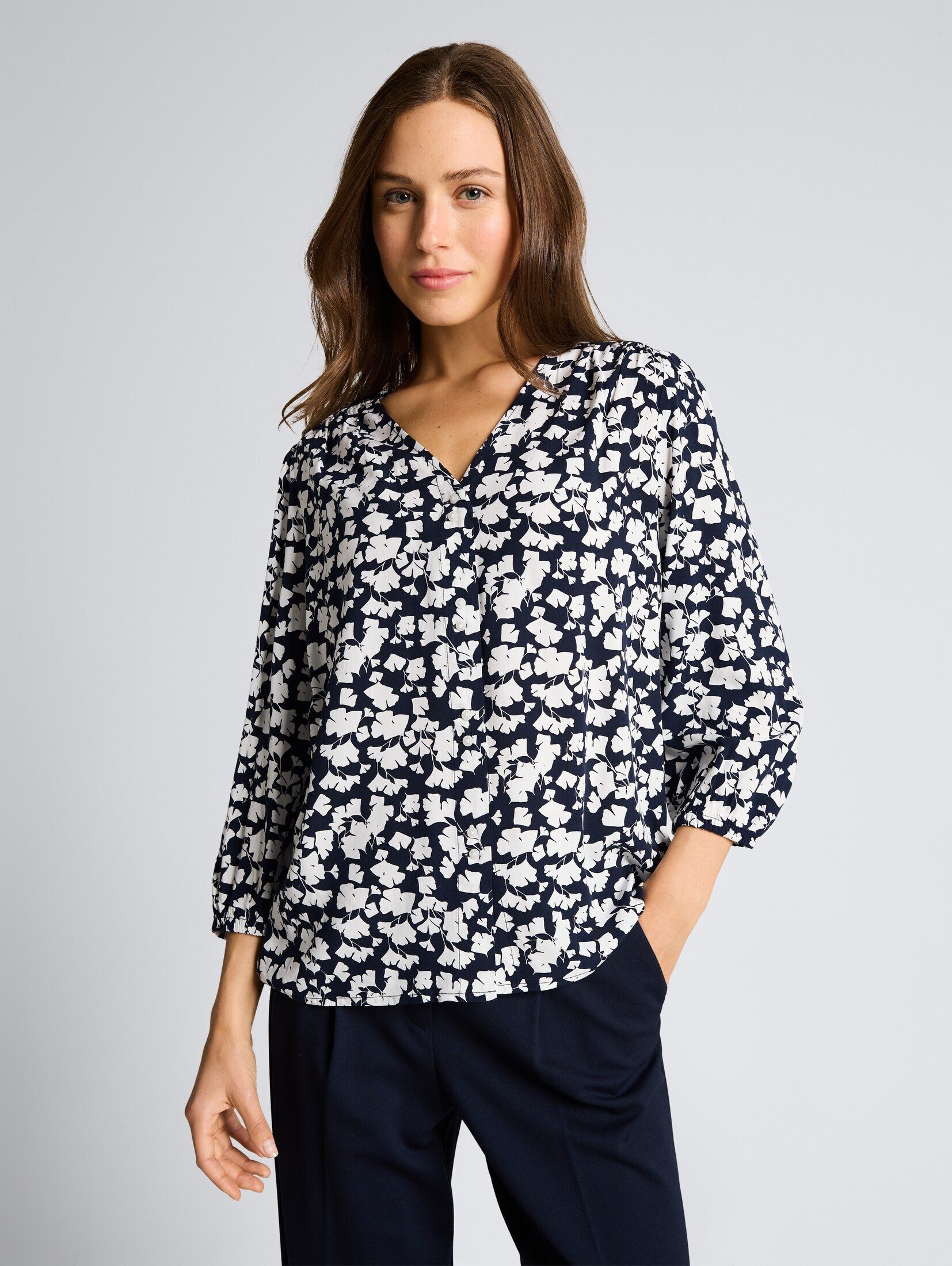 TOM TAILOR Langarmbluse Blusen & Shirts Bluse aus Viskose günstig online kaufen