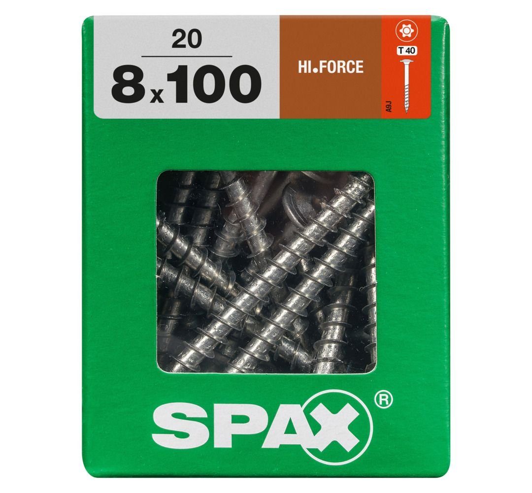 SPAX Holzbauschraube Spax Holzbauschrauben 8.0 x 100 mm TX 40 - 20 Stk.
