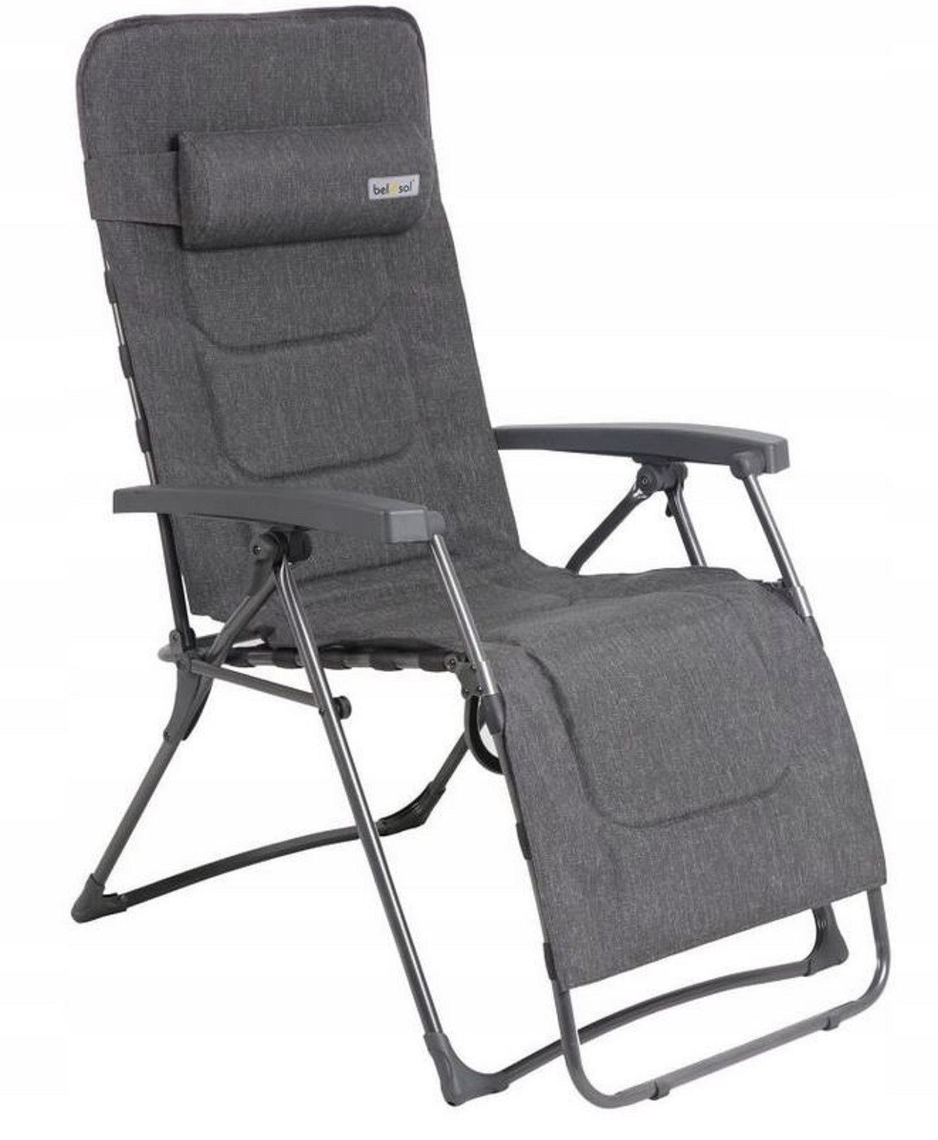 Bel-Sol Gartenliege Mia Relaxliege anthrazit Liegestuhl günstig online kaufen