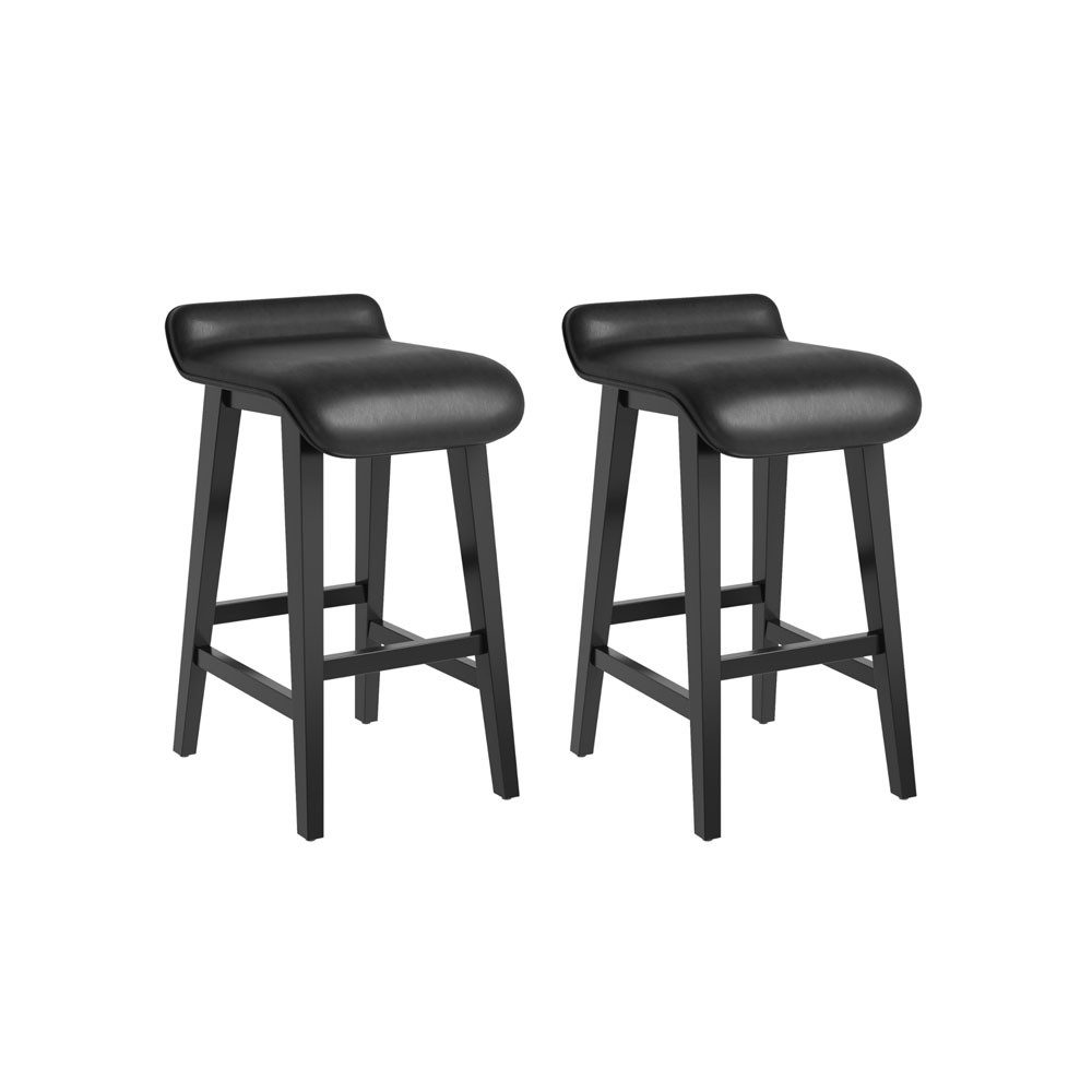 Barhocker Bar Hocker Set von 2 modernen gepolsterten Küchenhöckern