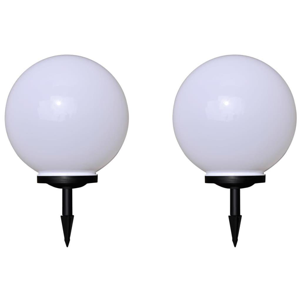 vidaXL LED Gartenleuchte Wegeleuchten 2 Stk. LED 40 cm mit Erdspieß