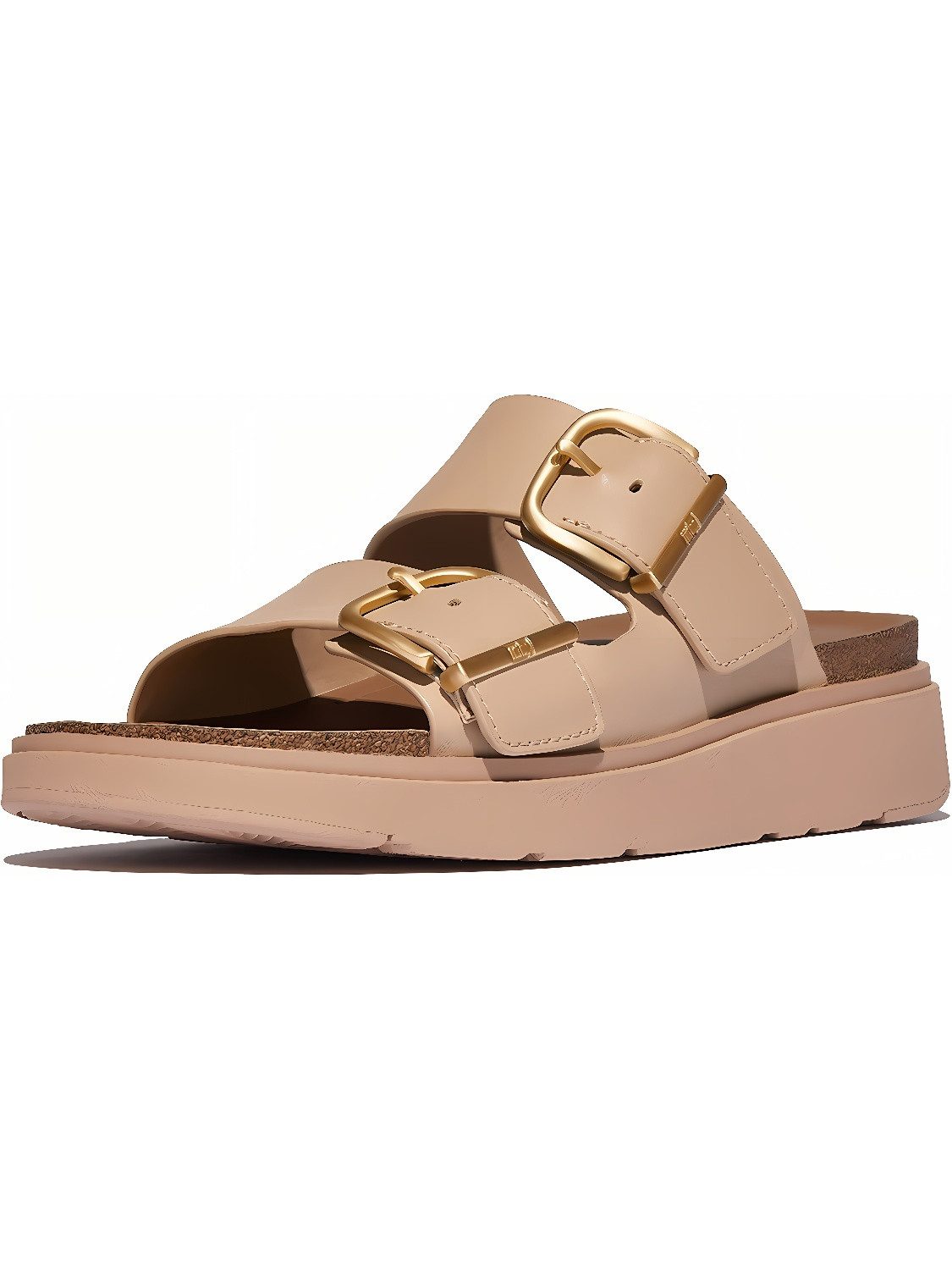Fitflop Gen-FF Buckle Two-Bar Leather Slides Sandale