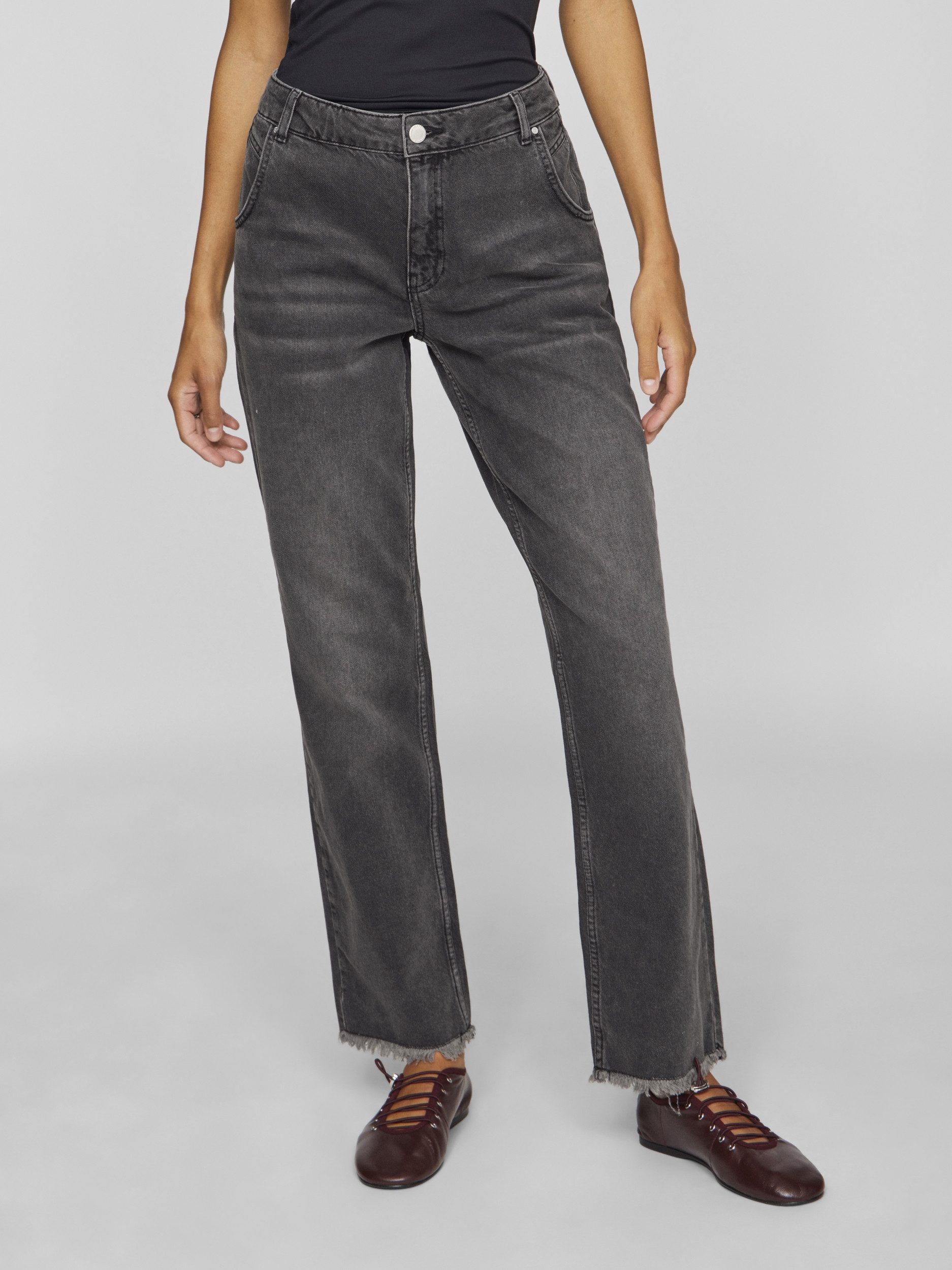 Vila Bequeme Jeans VIALEXI RW DENIM JEANS BLACK OA C23