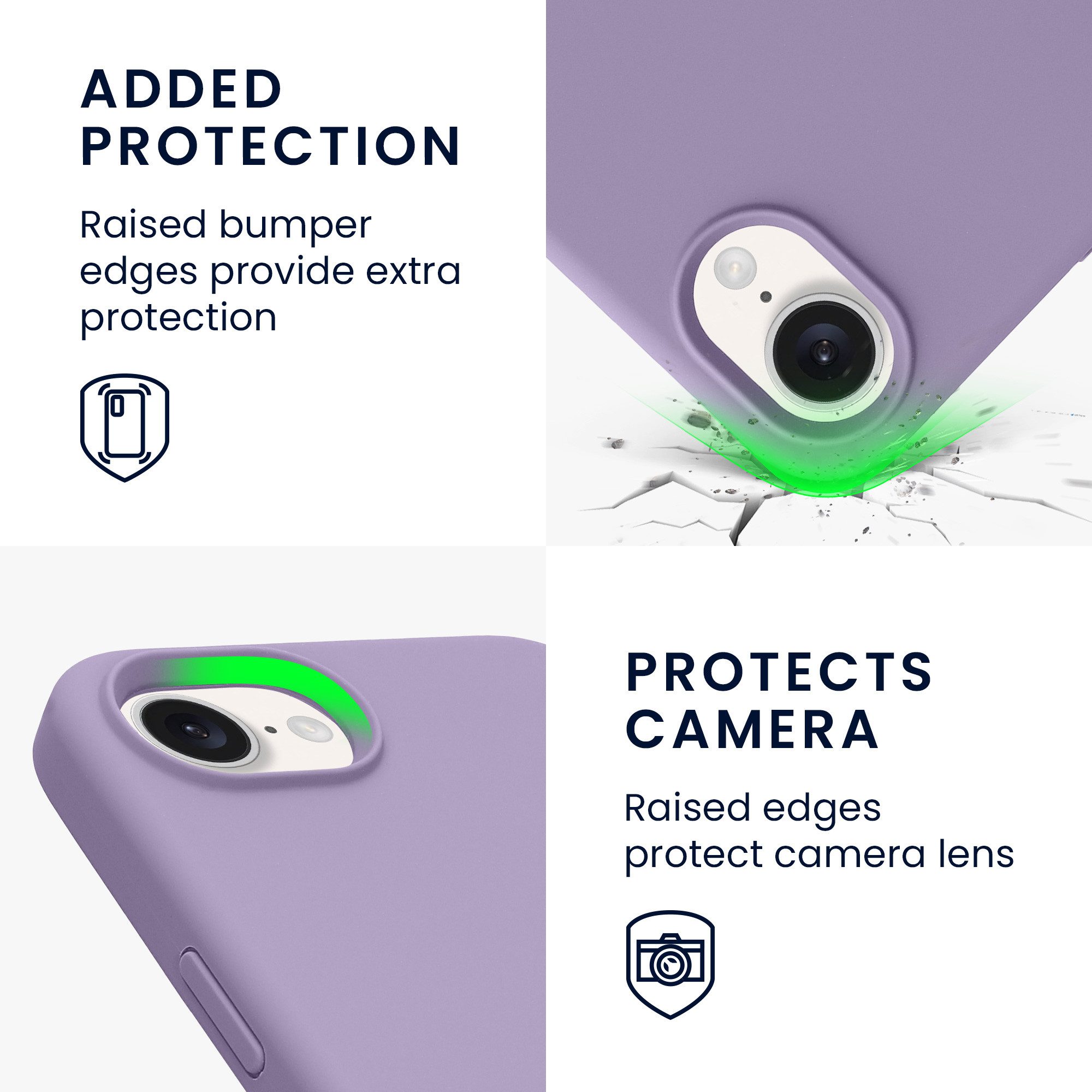 kwmobile Smartphone-Hülle Handyhülle für Apple iPhone 17e / iPhone 16e Hülle, Weiches Handy Silikon Case - Schutzhülle Cover