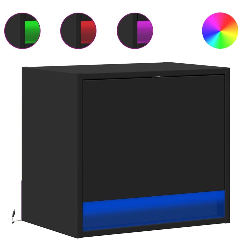 vidaXL Nachttisch Wand-Nachttische mit LED-Leuchten 2 günstig online kaufen
