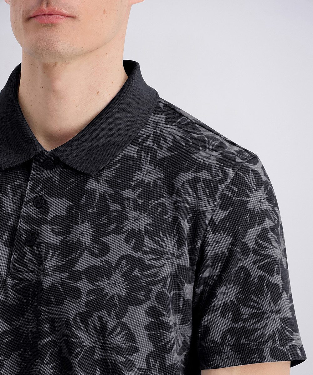 Pierre Cardin Poloshirt Polo piqué alloverprint mit floralem Allover-Print, Piqué