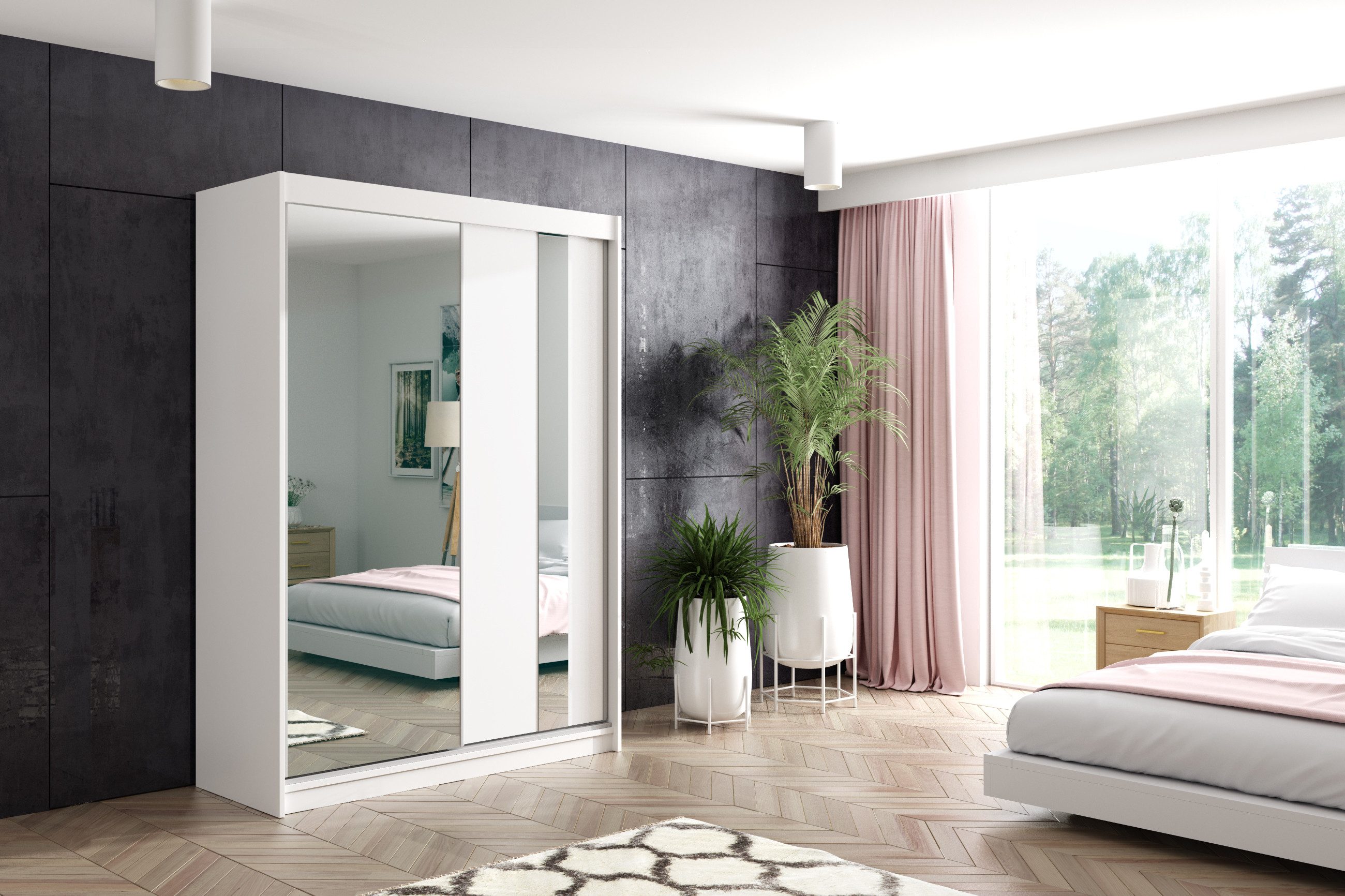 ALTDECOR Schiebetürenschrank GRACE Spiegel Spiegeltüren Vielseitiger Schweb günstig online kaufen