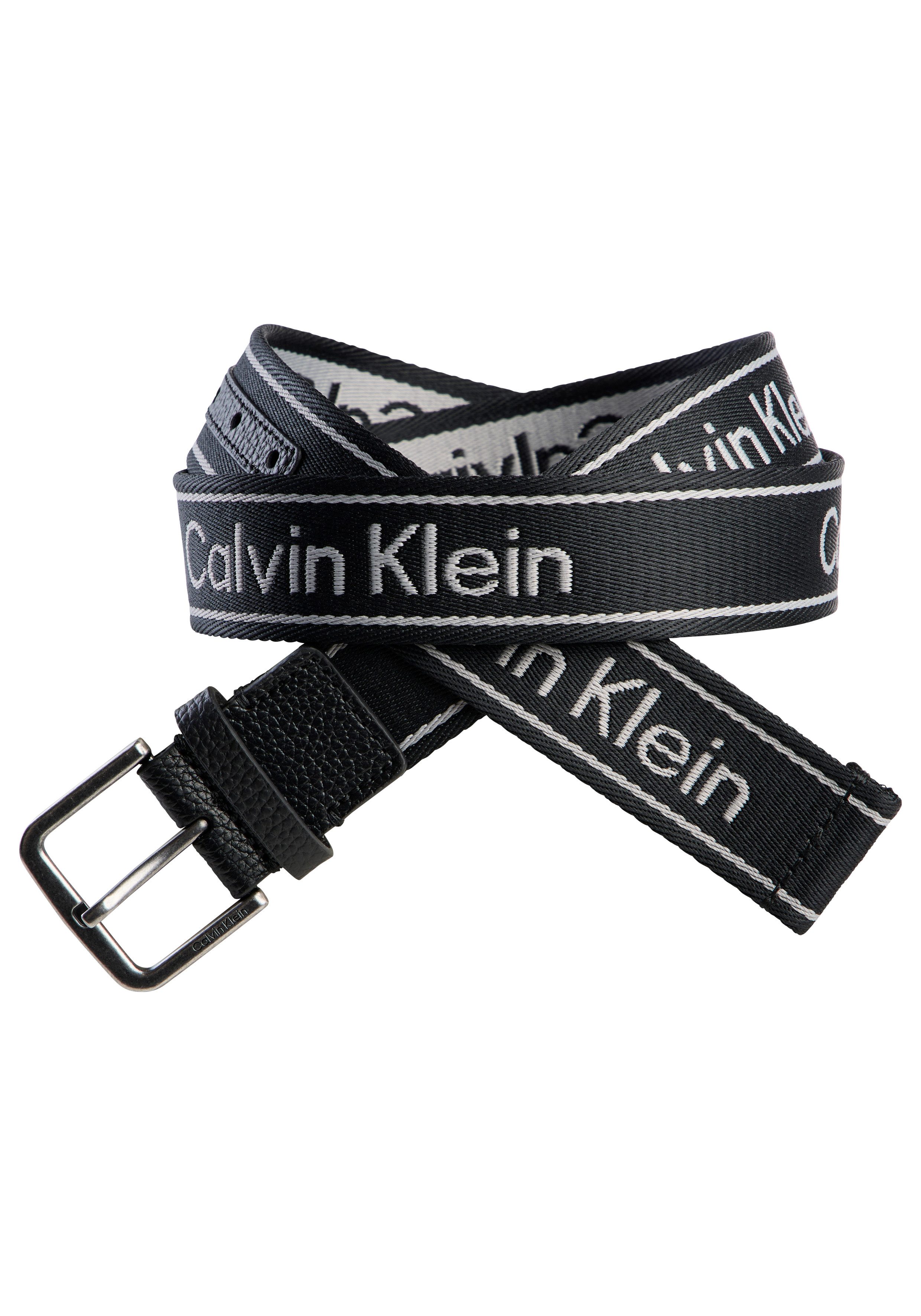 Calvin Klein Jeans Stoffgürtel SHORT ROUND BUCKLE WEBBING 35MM Regular fit und größenverstellbar – Bild 5 von 5