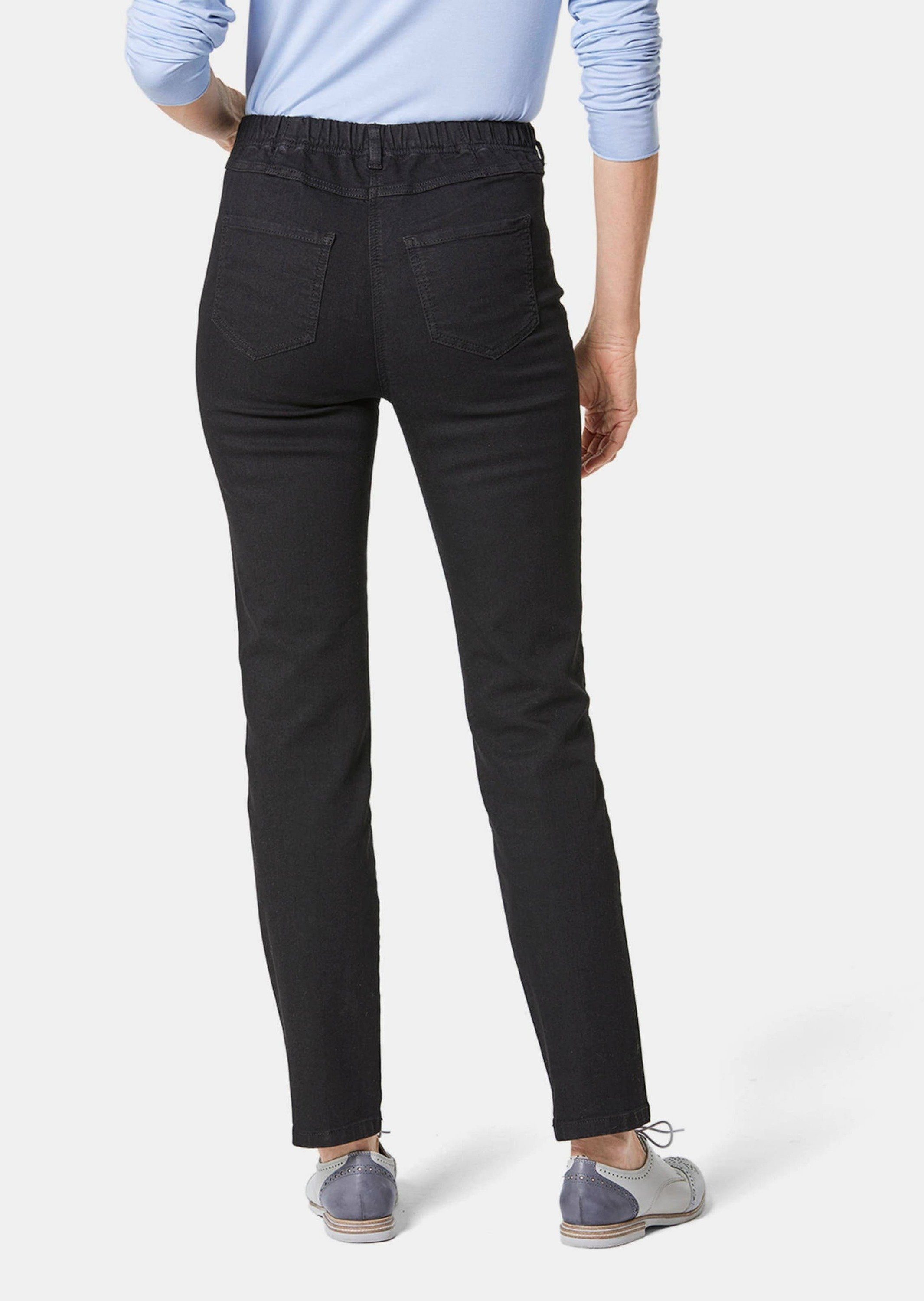 GOLDNER Bequeme Jeans Kurzgröße: Bequeme 5-Pocket-Jeans mit langem Bein, schmaler Sitz