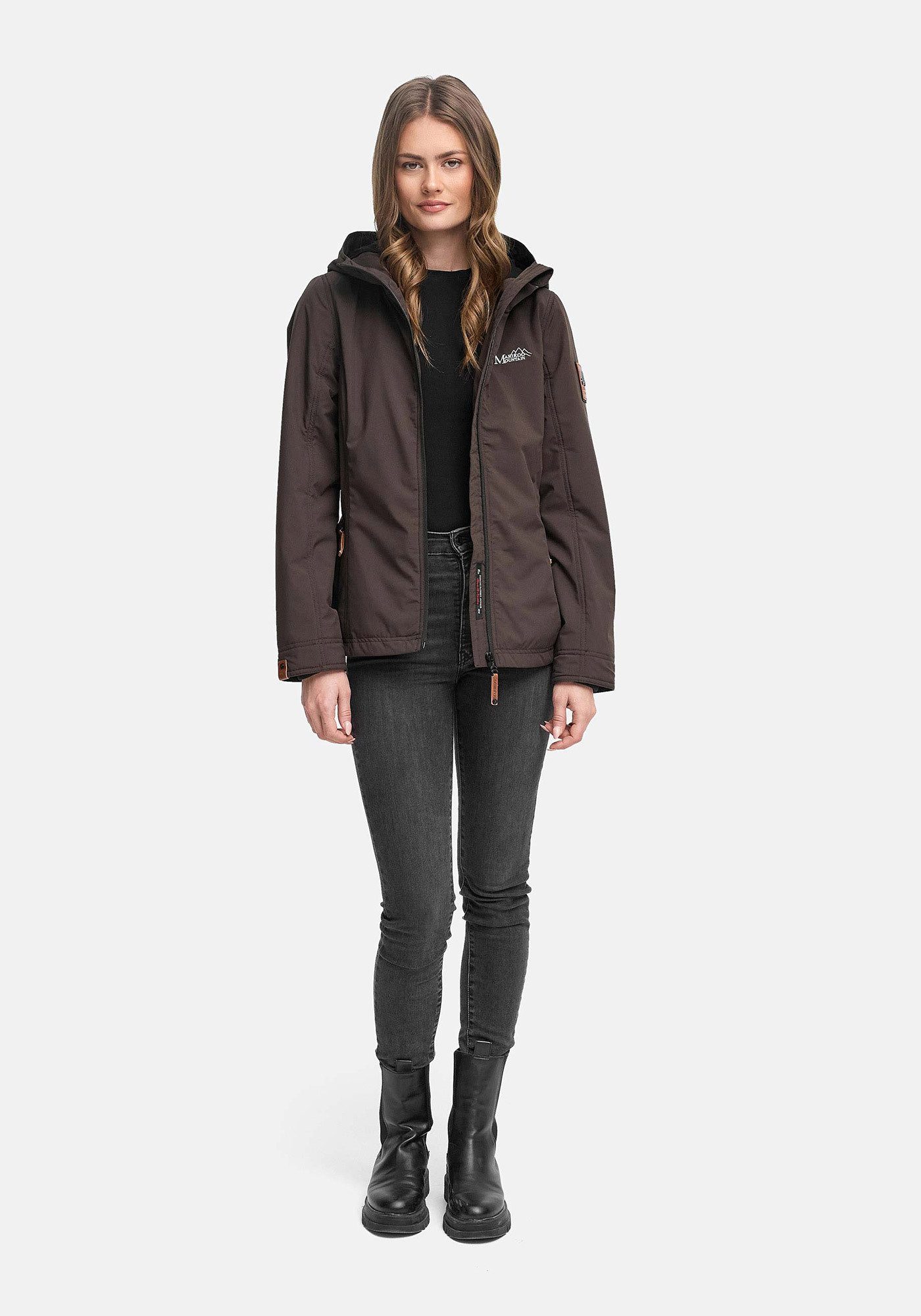 Marikoo Outdoorjacke Brombeere sportliche Übergangsjacke mit Kapuze günstig online kaufen