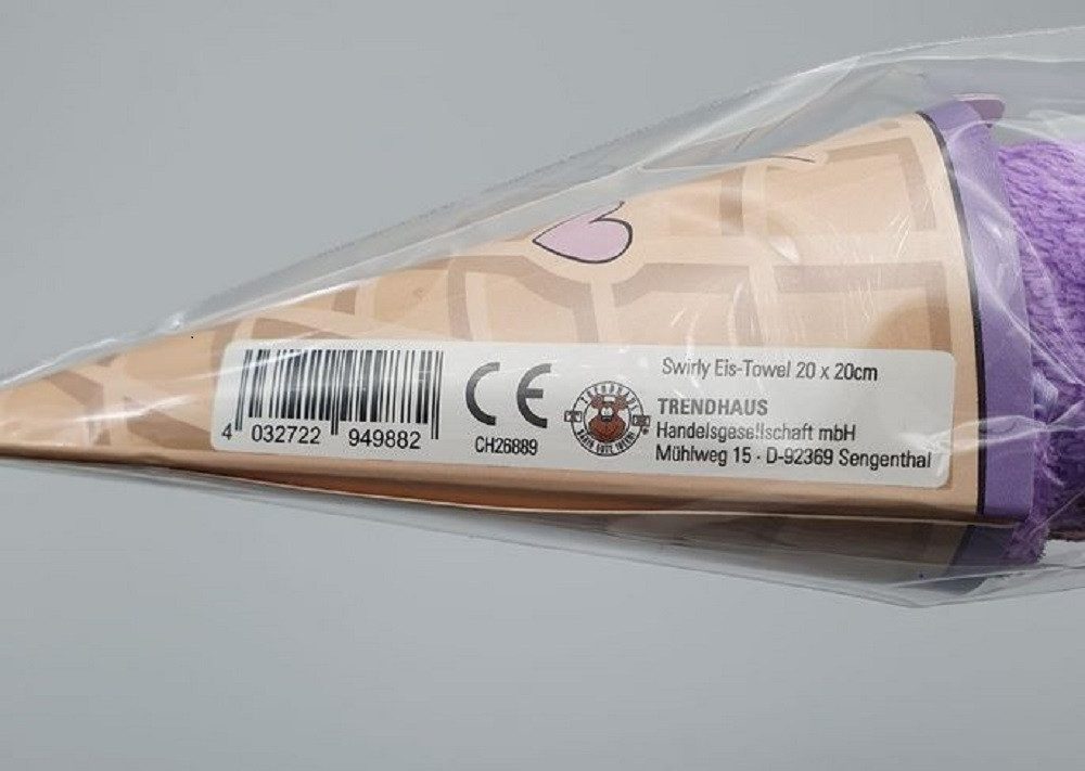 Trendhaus Handtuch Kinder, Katze, CATICORN Swirly, Eis-Towel 20 x 20 cm Mot günstig online kaufen