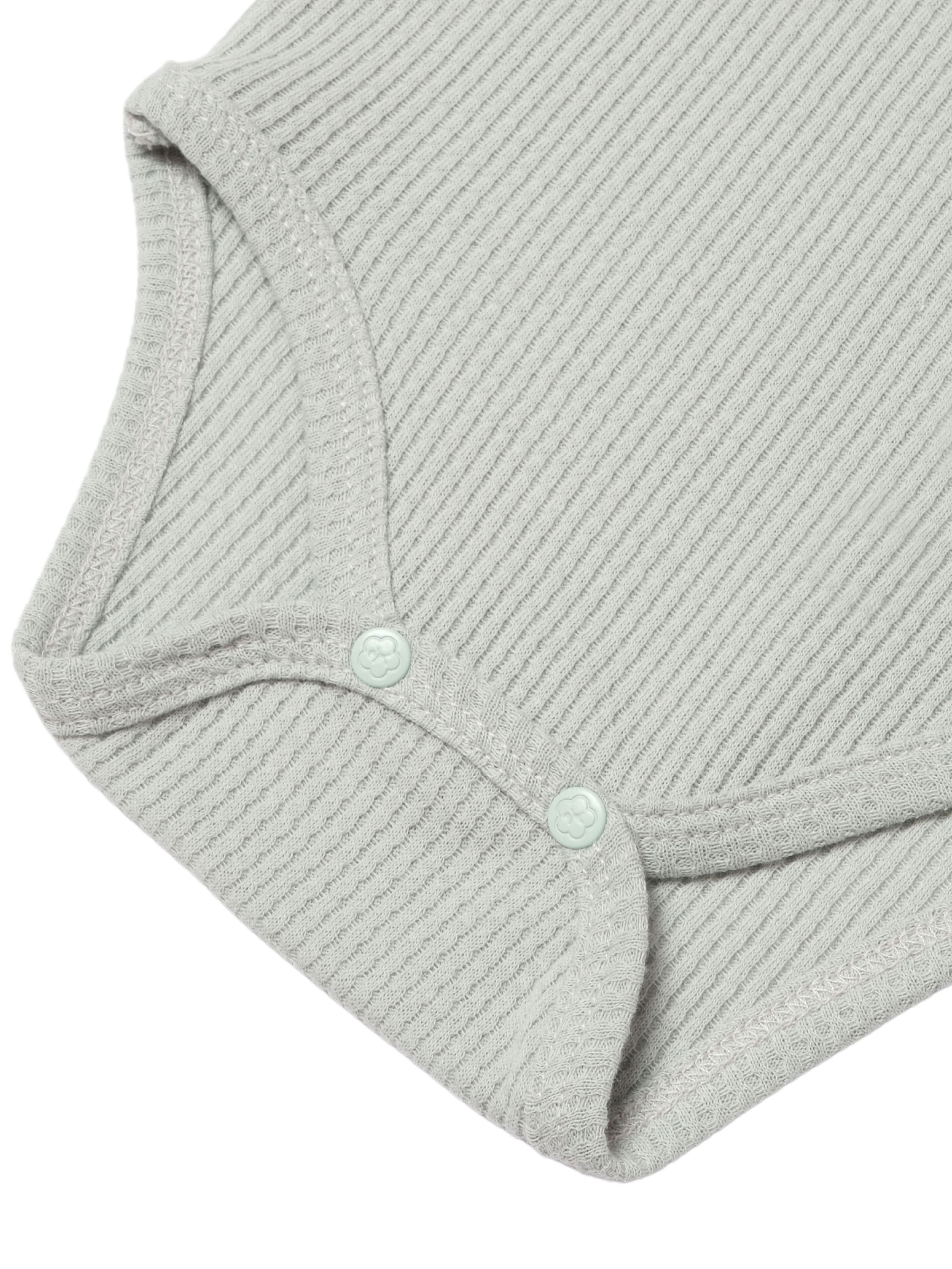 biorganic Kurzarmbody Waffle Smile für Jungen und Mädchen, Unisex, Baby Body (1-tlg) Waffelmuster, Bio-Baumwolle, Größe 56 - 86