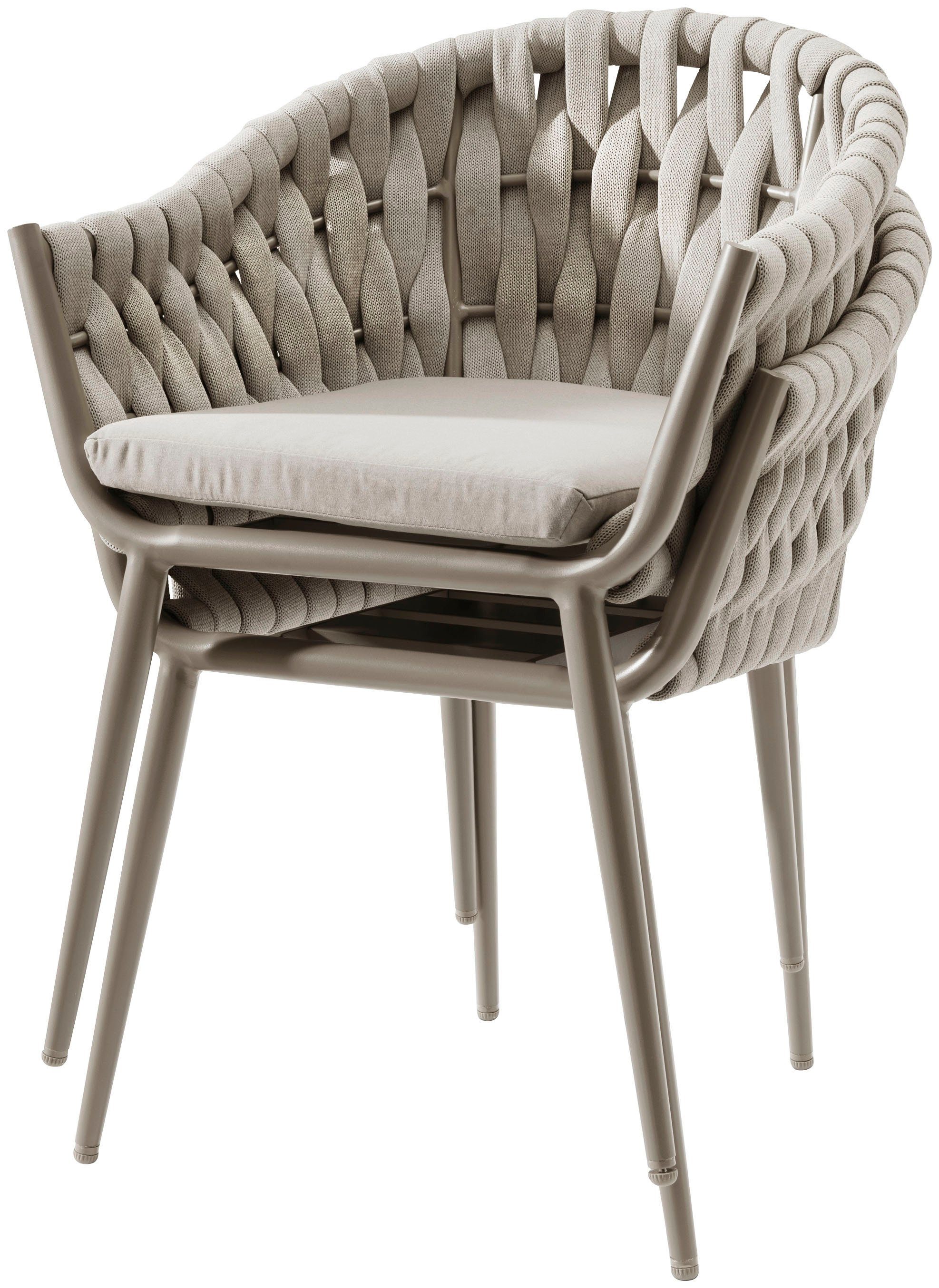 Destiny Gartensessel MOLINO (Set, 2-St), Aluminium, Rope, stapelbar günstig online kaufen