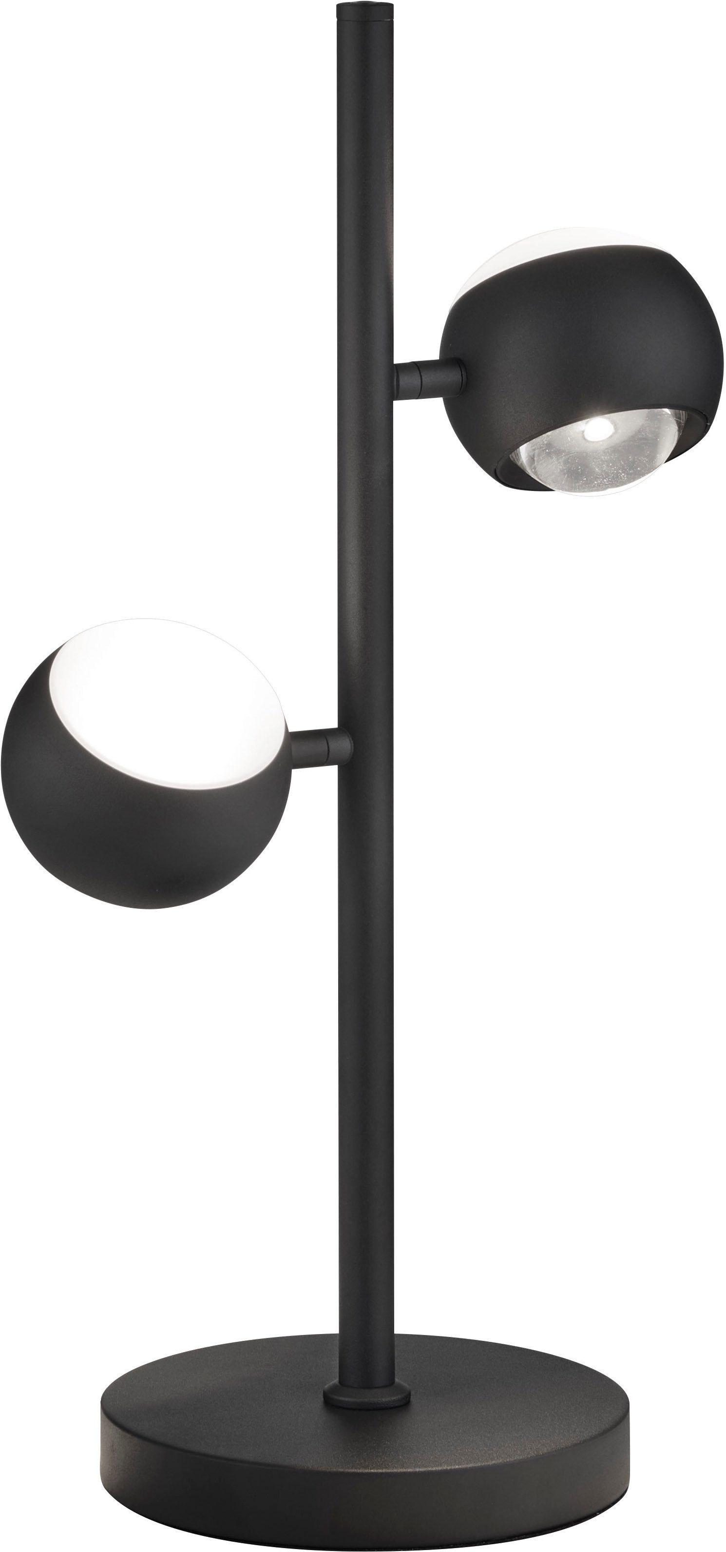 Musterring LED Tischleuchte CANNON, 2-flammige LED Tischlampe 5W 500Lumen 2300+3000+4000K CCT, Dimmfunktion, Ein-/Ausschalter, Memoryfunktion, LED fest integriert, Farbwechsler, warmweiß - kaltweiß, mit Touch-Sensordimmer, Memory, 2 schwenkbare Lichtkegel up-and-down