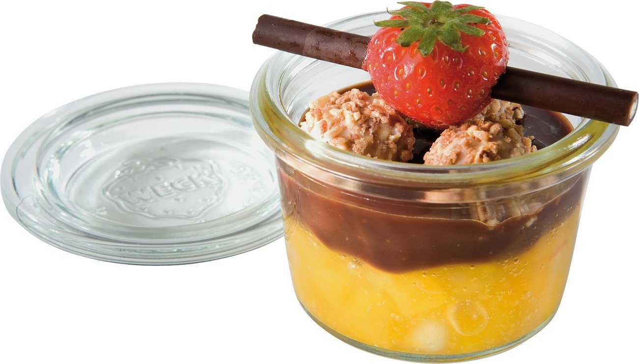 APS Einmachglas Weck, Glas, (Set, 12-tlg), vielseitig einsetzbar, zum Präsentieren/Bevorraten/Einfrieren, Deko