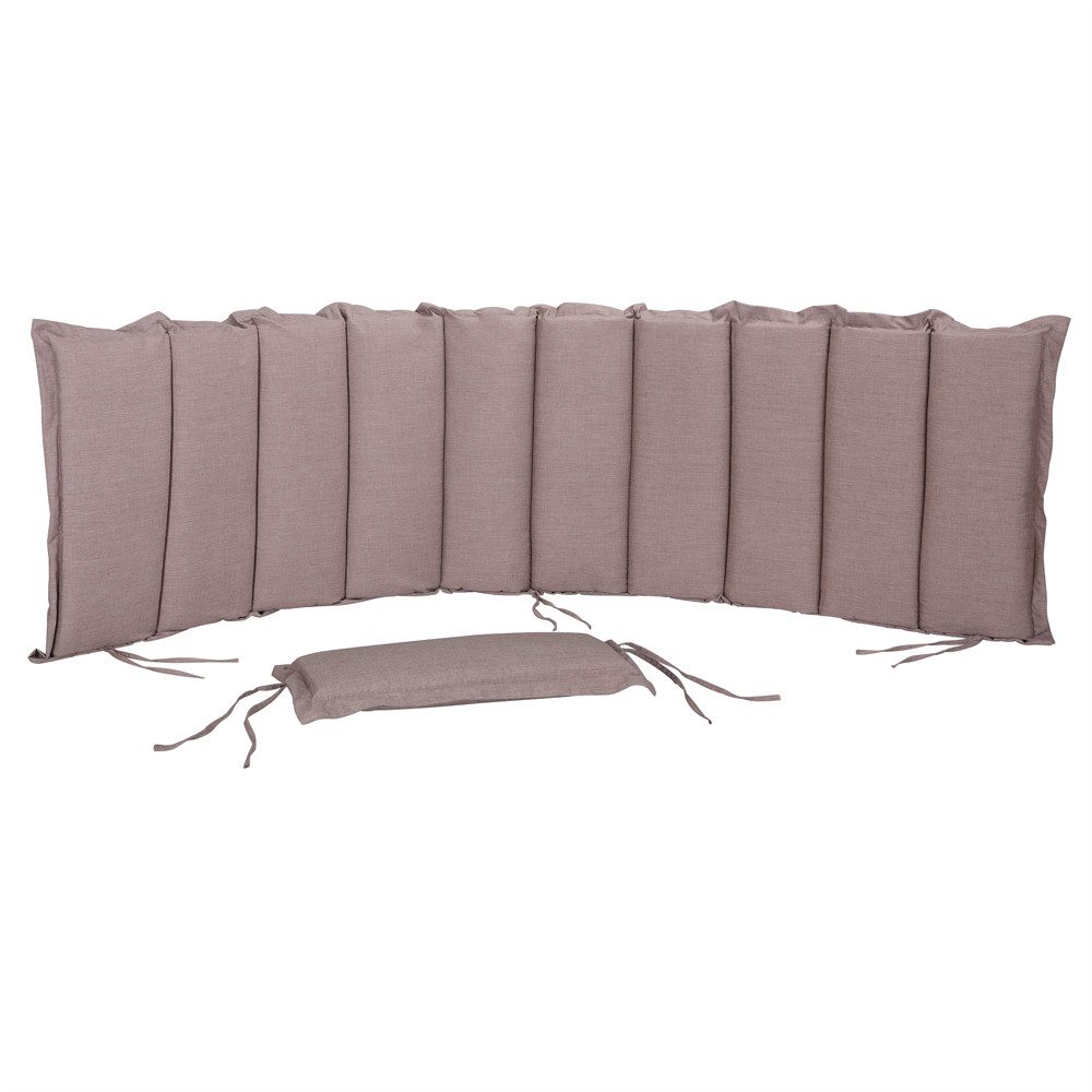 Detex Polsterauflage, (2 St), Creme Meliert Wasserabweisend inkl. Kopfkissen 55% Baumwolle Auflage