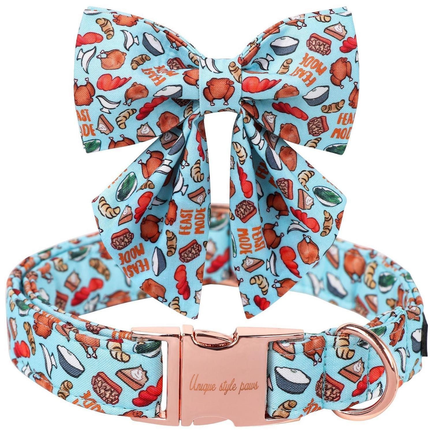 LuxusKollektion Hundefliege Hundehalsband mit Fliege M Baumwolle, Textil