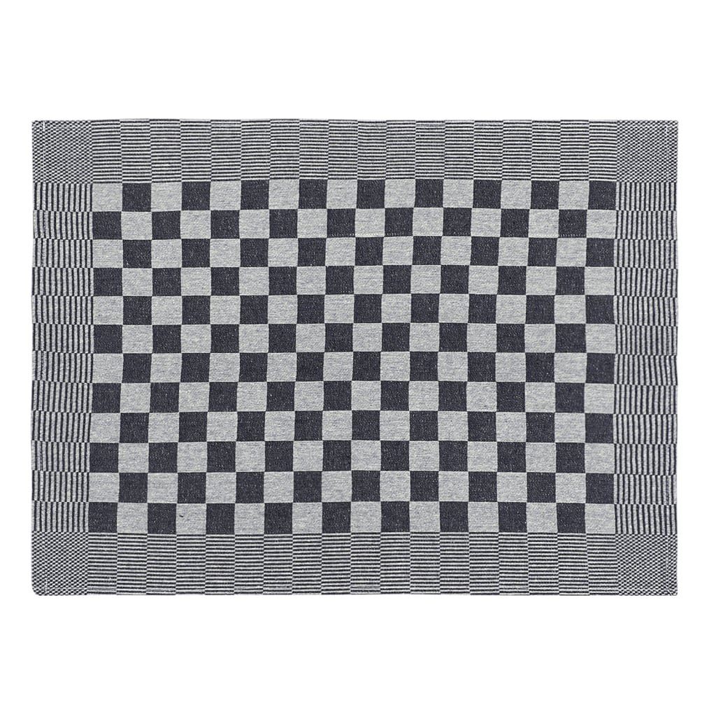 Baumwolle, Stk. und Geschirrtuch Weiß 10 Geschirrtücher vidaXL (10-tlg) 50x70 Schwarz cm