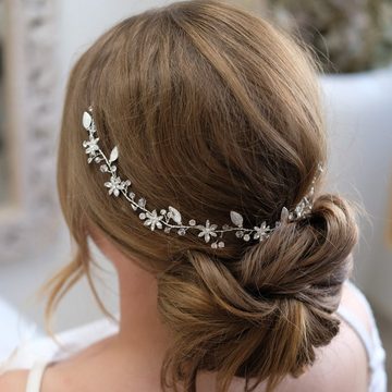 Vumari Diadem Feine Braut-Haarranke: Haarschmuck Haar Rebe Hochzeit, Stirnband Boho, Eleganter Hochzeitsschmuck