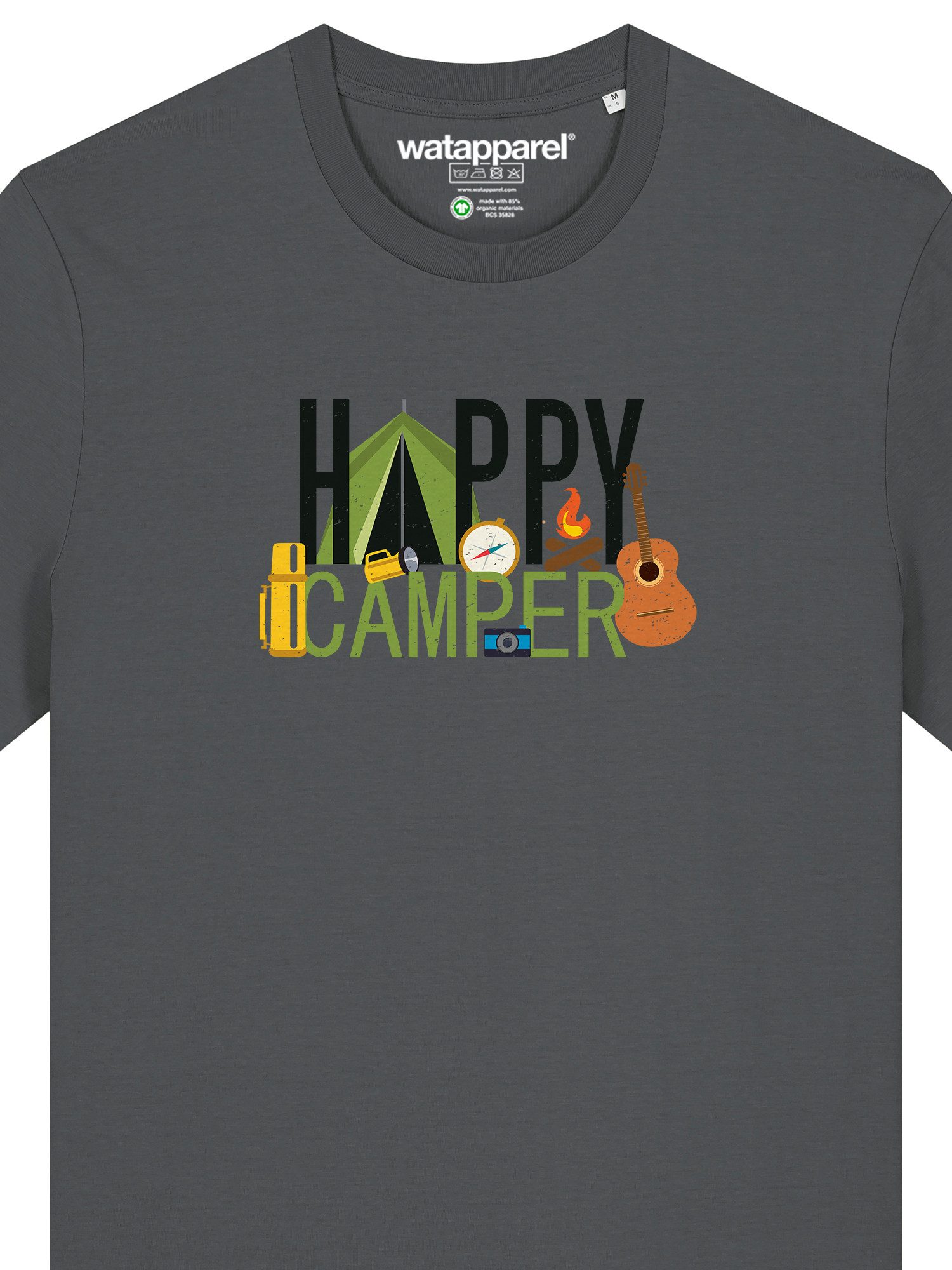 wat? Apparel T-Shirt Happy Camper