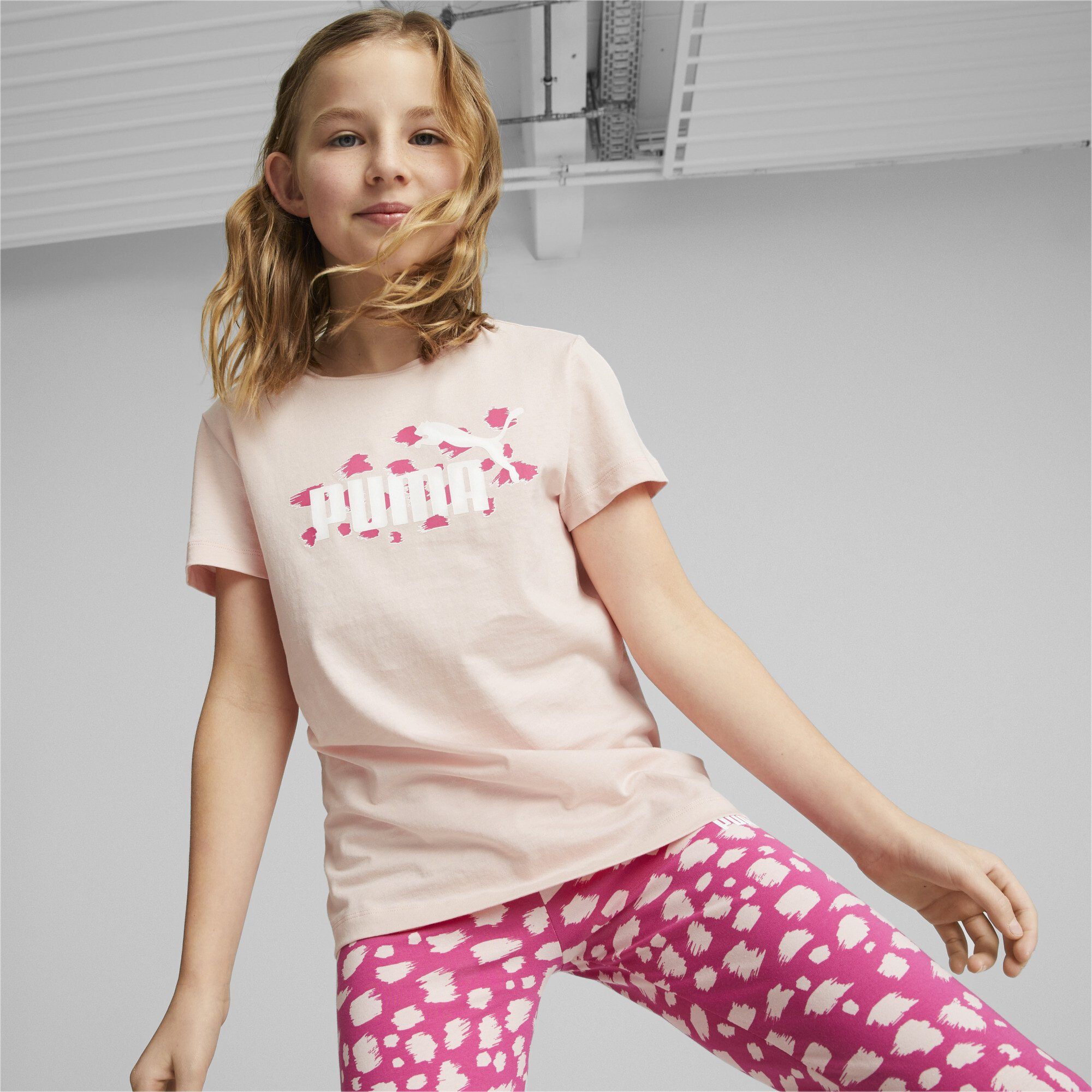 Dust Essentials+ PUMA ANIMAL T-Shirt Rose Pink Jugendliche T-Shirt