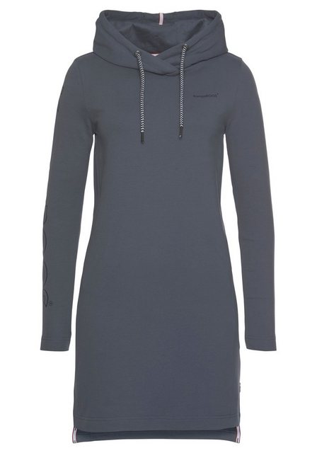 KangaROOS Sweatkleid mit Kapuze & großem Schriftzug-Druck am Arm in blau