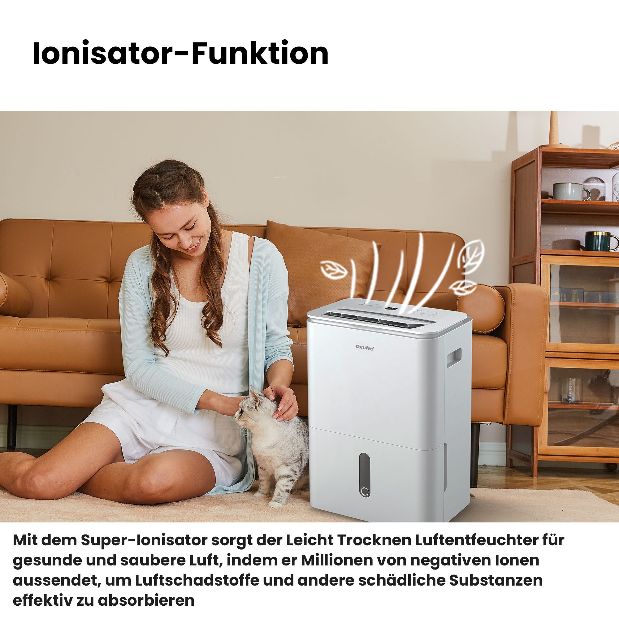 comfee Luftentfeuchter »Easy Dry 16« geeignet für Räume mit bis zu 32 m², Entfeuchtung 16 l/Tag, mit Trocknermodus, App -und Sprachsteuerung – Bild 5 von 5